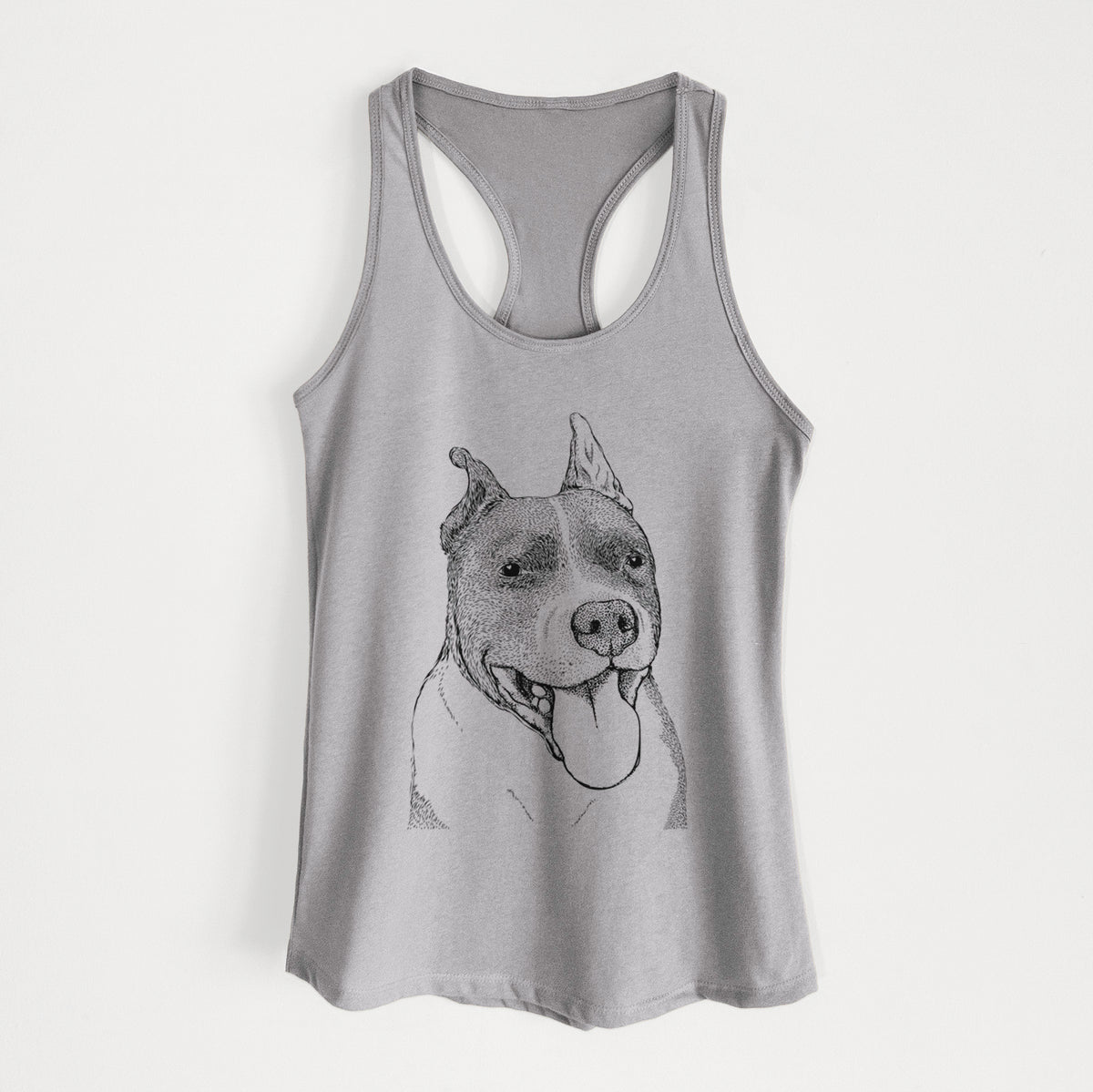 Piggy the American Staffordshire Terrier - Women&#39;s Racerback Tanktop