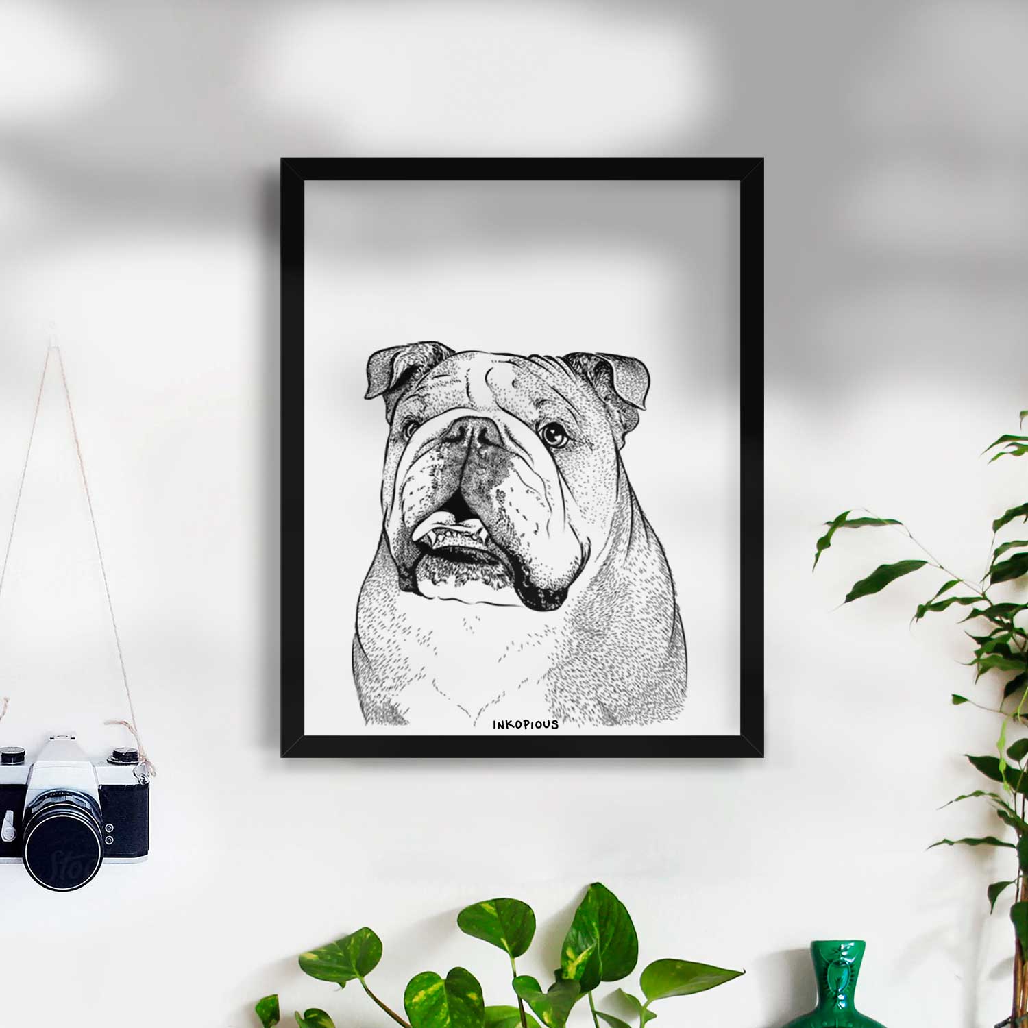 Piggy the English Bulldog Art Print