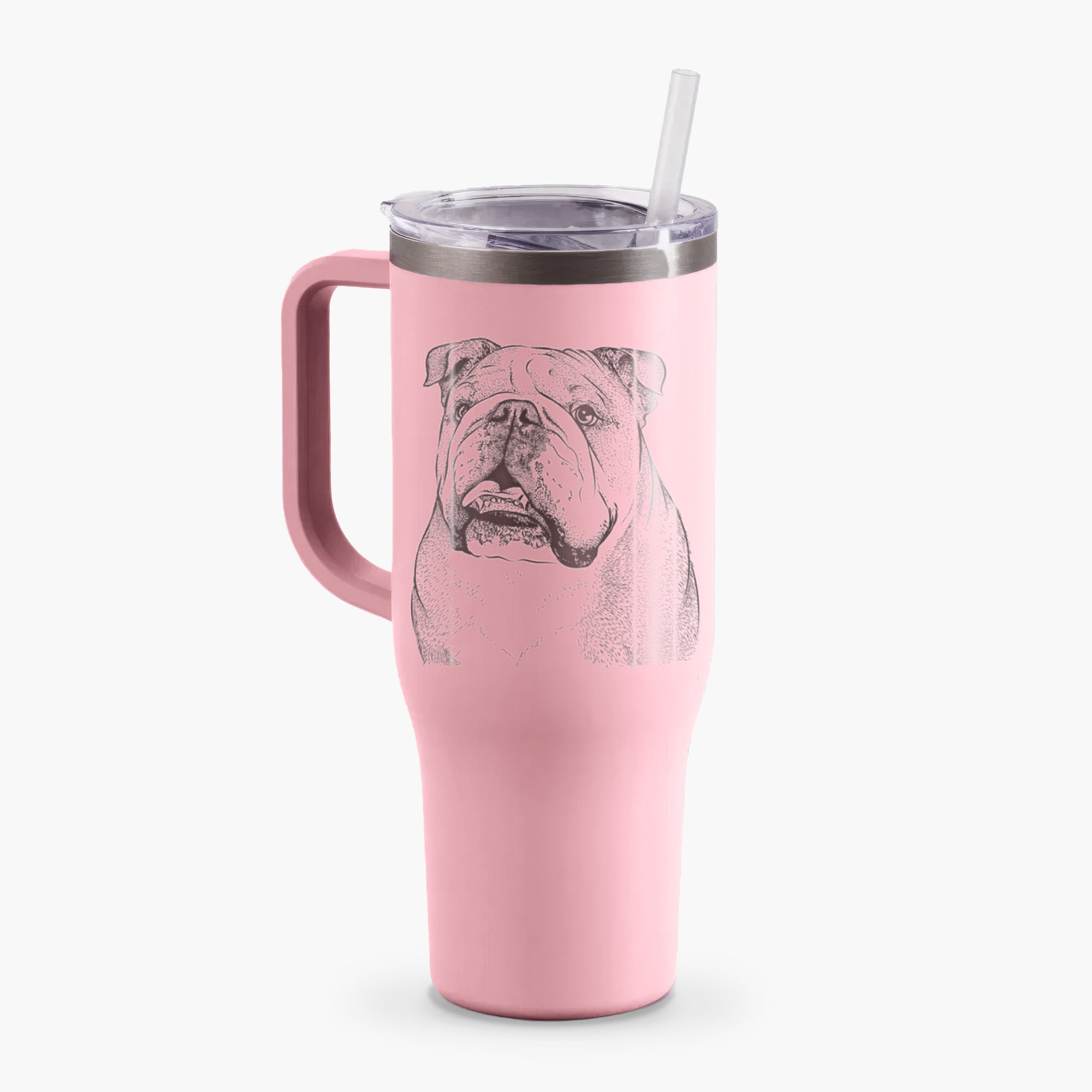 Piggy the English Bulldog - 40oz Tumbler with Handle