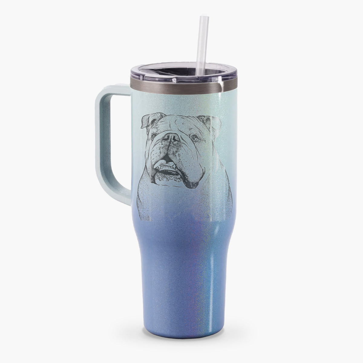 Piggy the English Bulldog - 40oz Tumbler with Handle