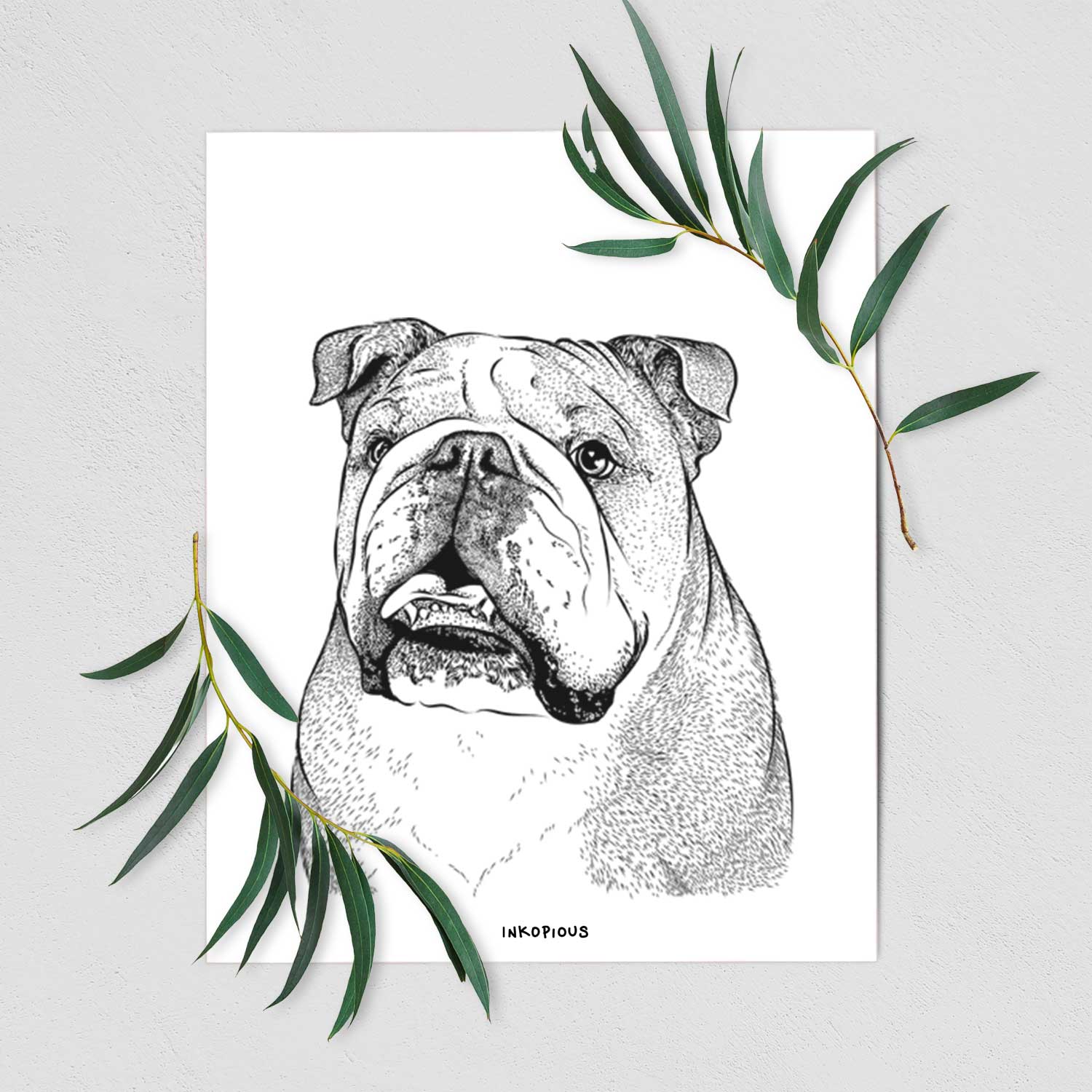 Piggy the English Bulldog Art Print