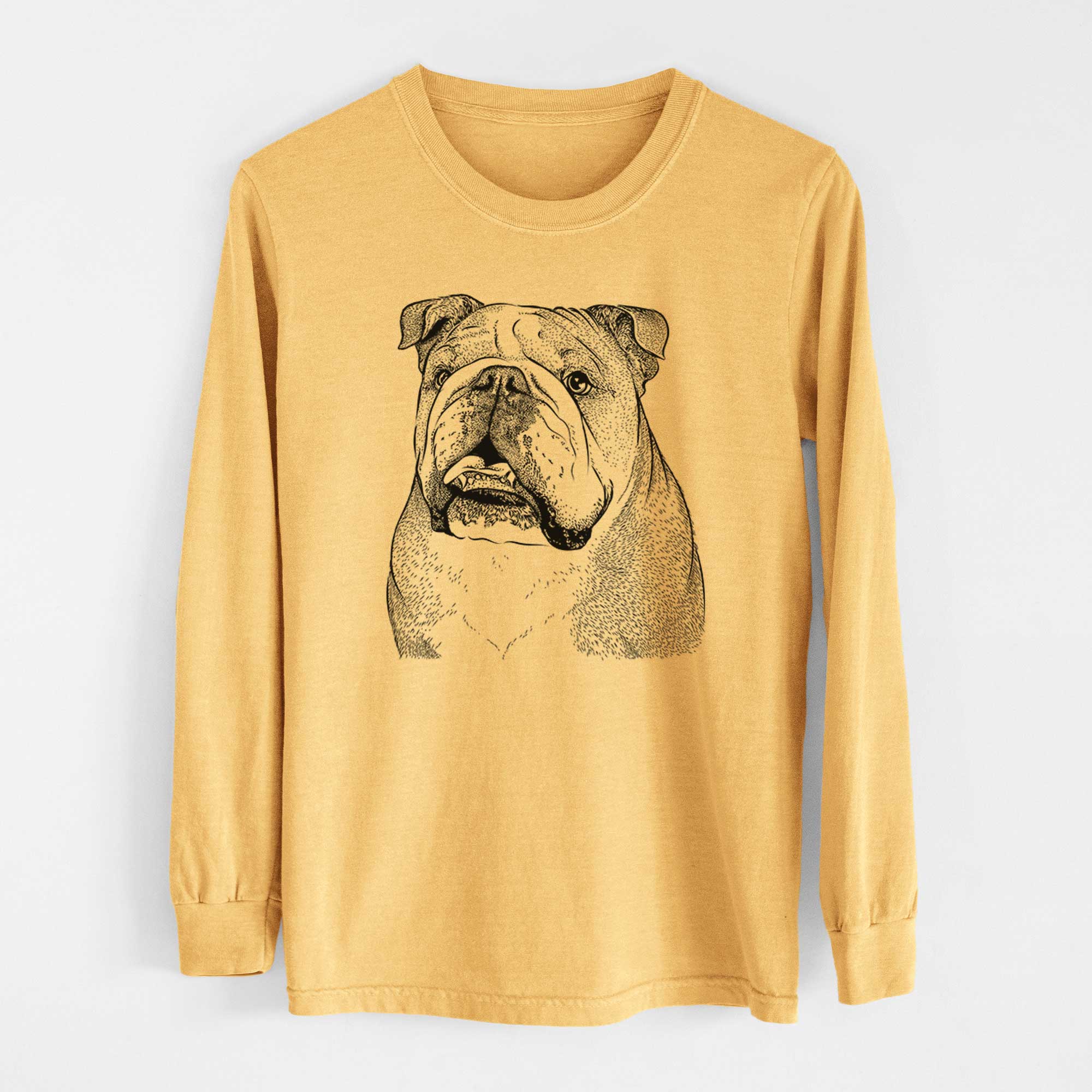 Bare Piggy the English Bulldog - Heavyweight 100% Cotton Long Sleeve