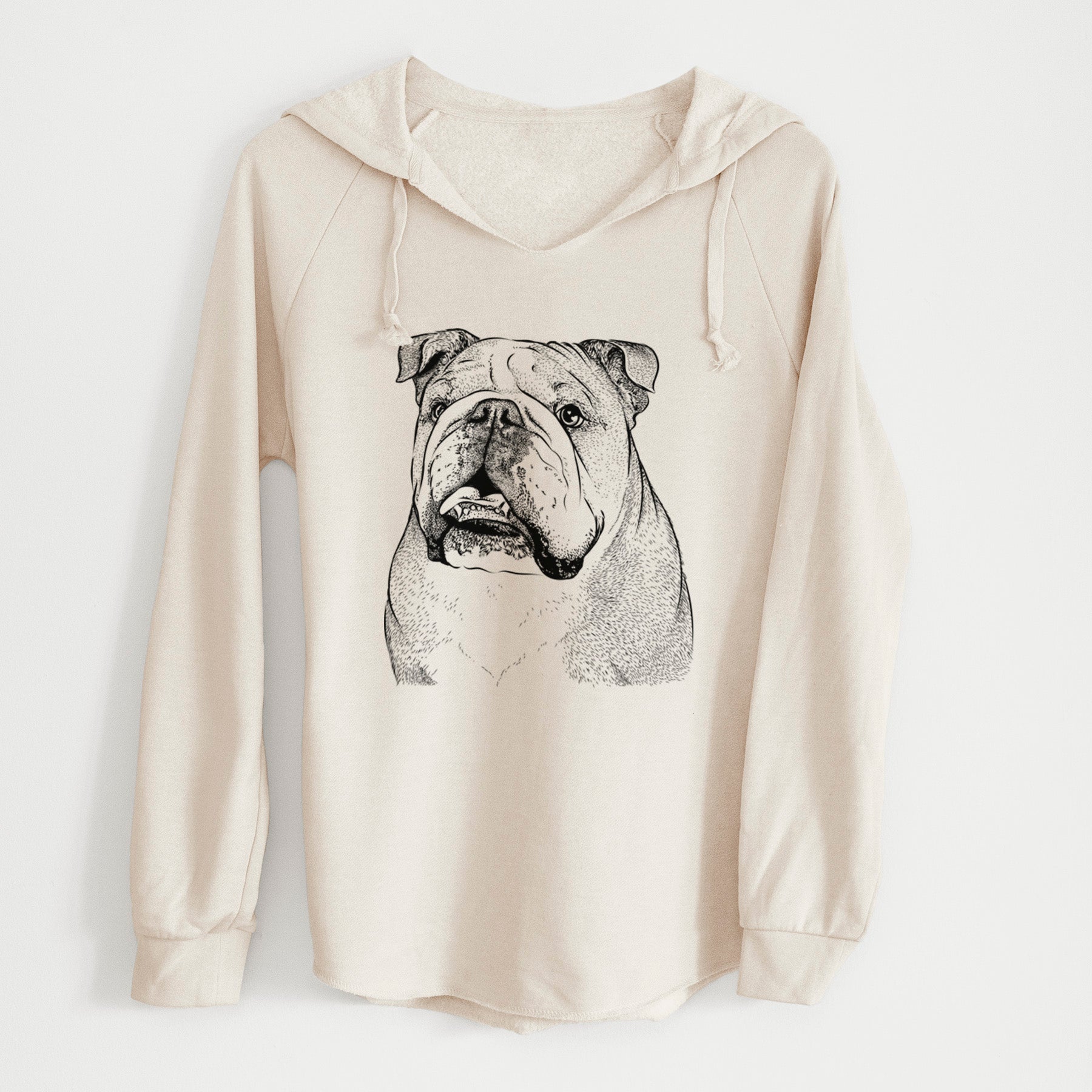 Bare Piggy the English Bulldog - Cali Wave Hooded Sweatshirt