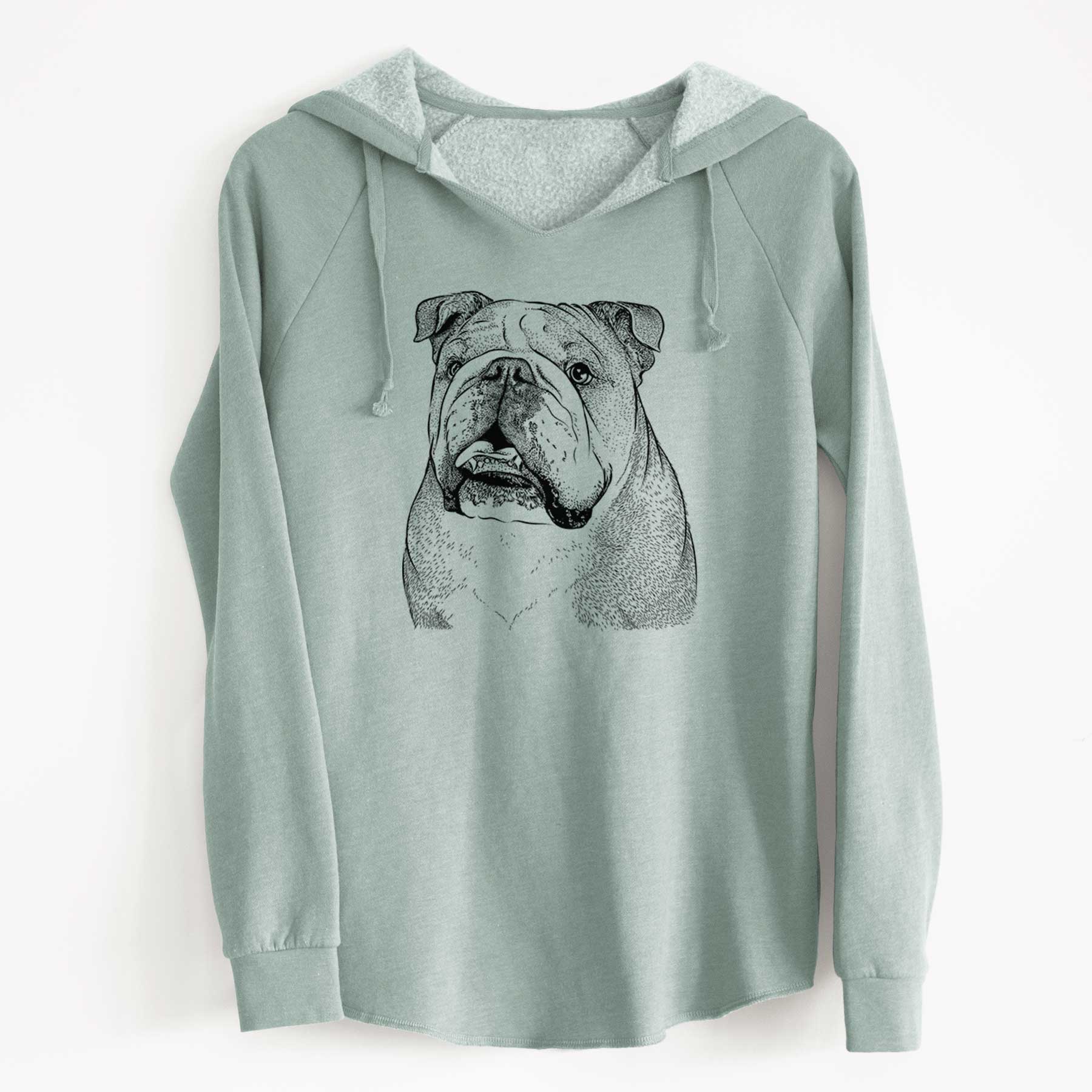 Bare Piggy the English Bulldog - Cali Wave Hooded Sweatshirt