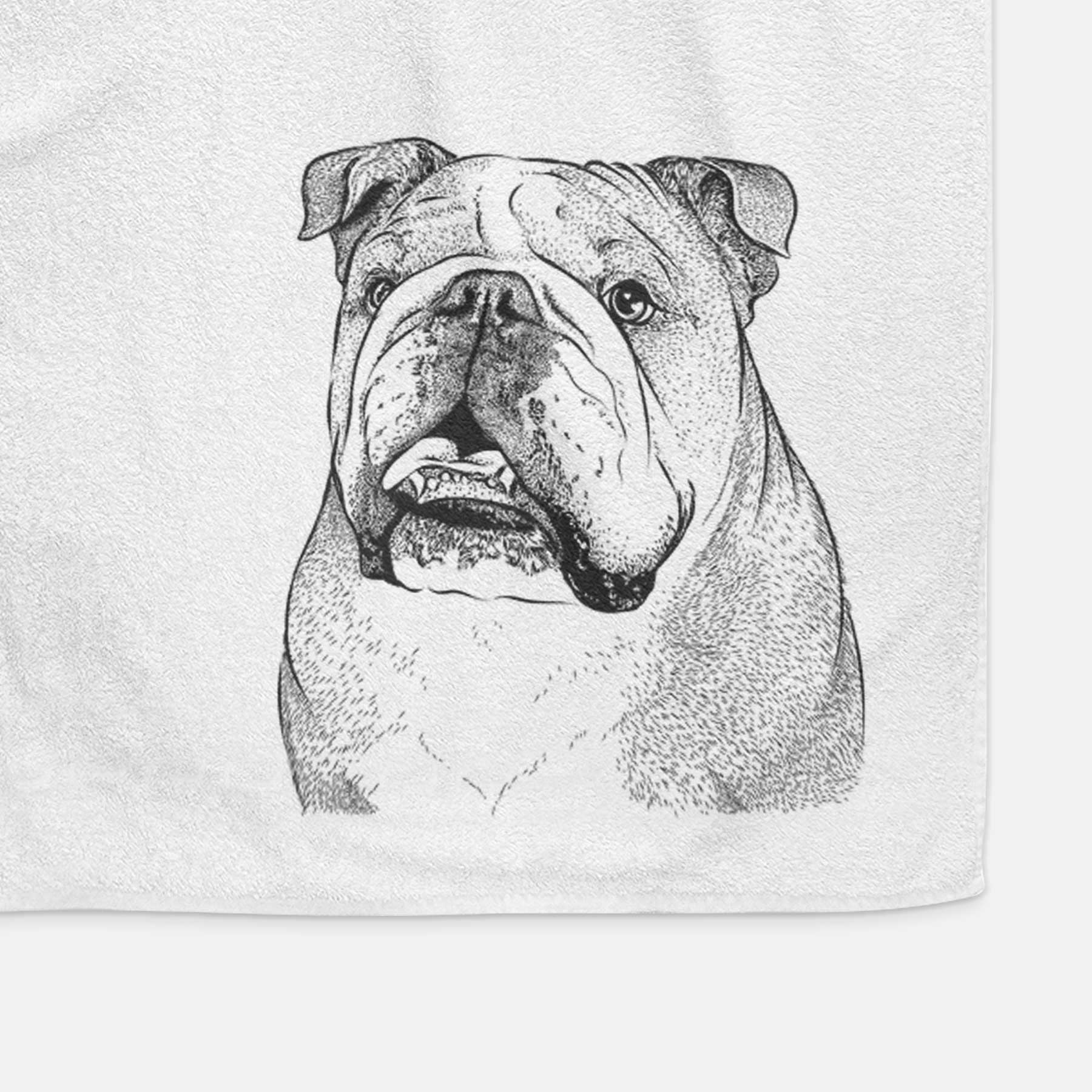 Piggy the English Bulldog Decorative Hand Towel