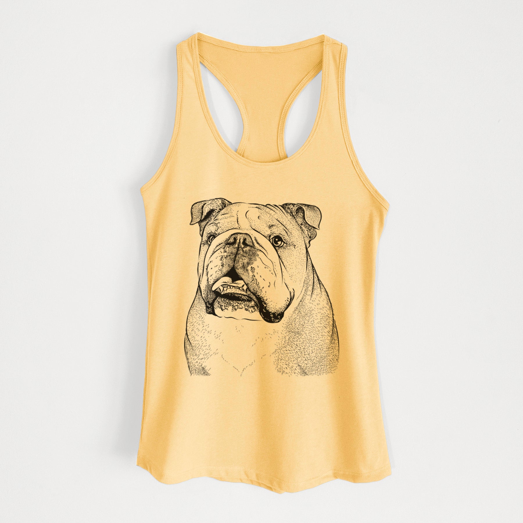 Piggy the English Bulldog - Women's Racerback Tanktop