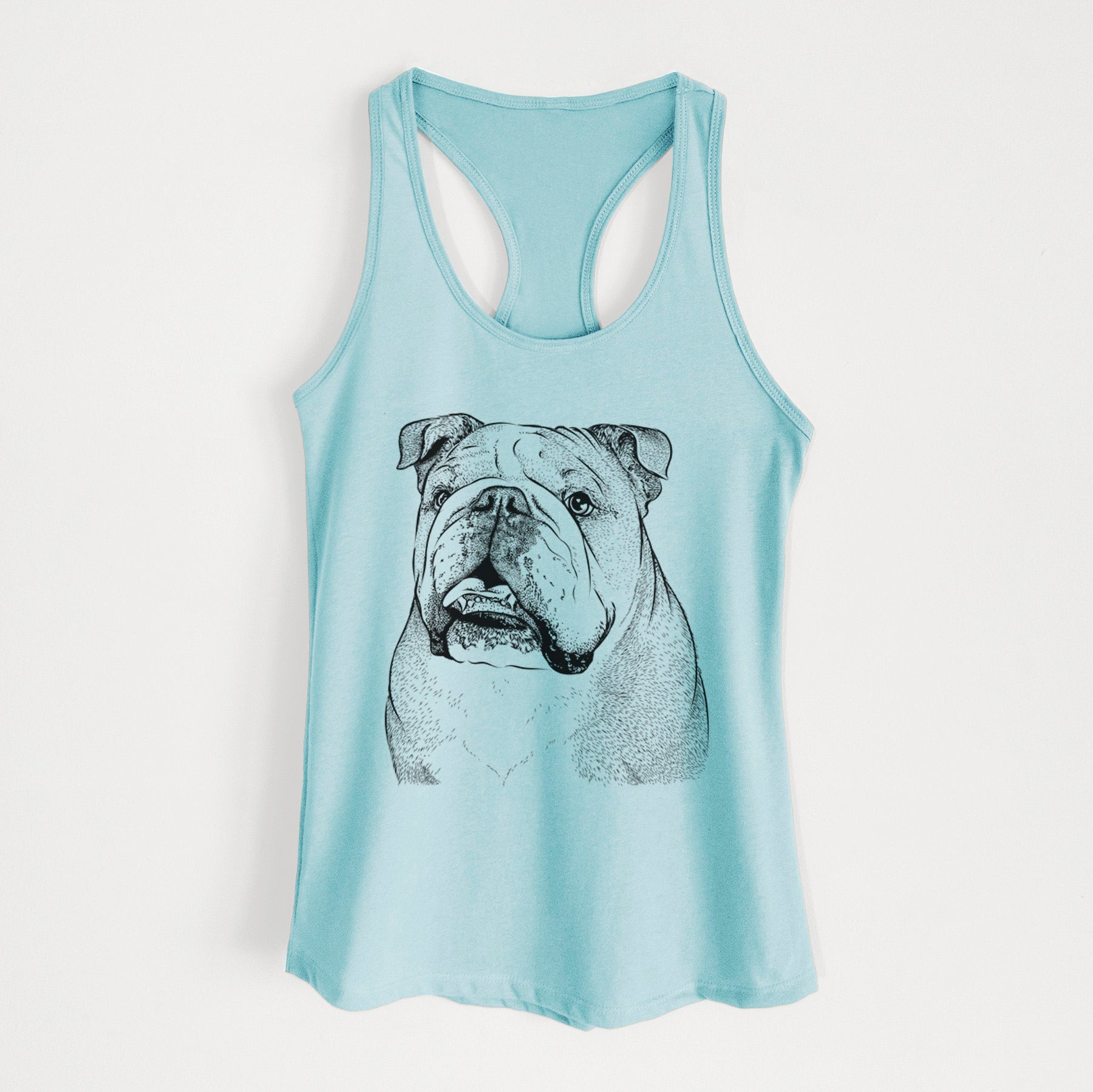 Piggy the English Bulldog - Women's Racerback Tanktop