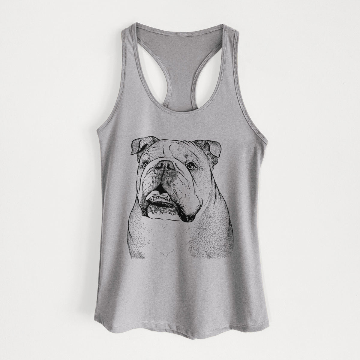 Piggy the English Bulldog - Women&#39;s Racerback Tanktop