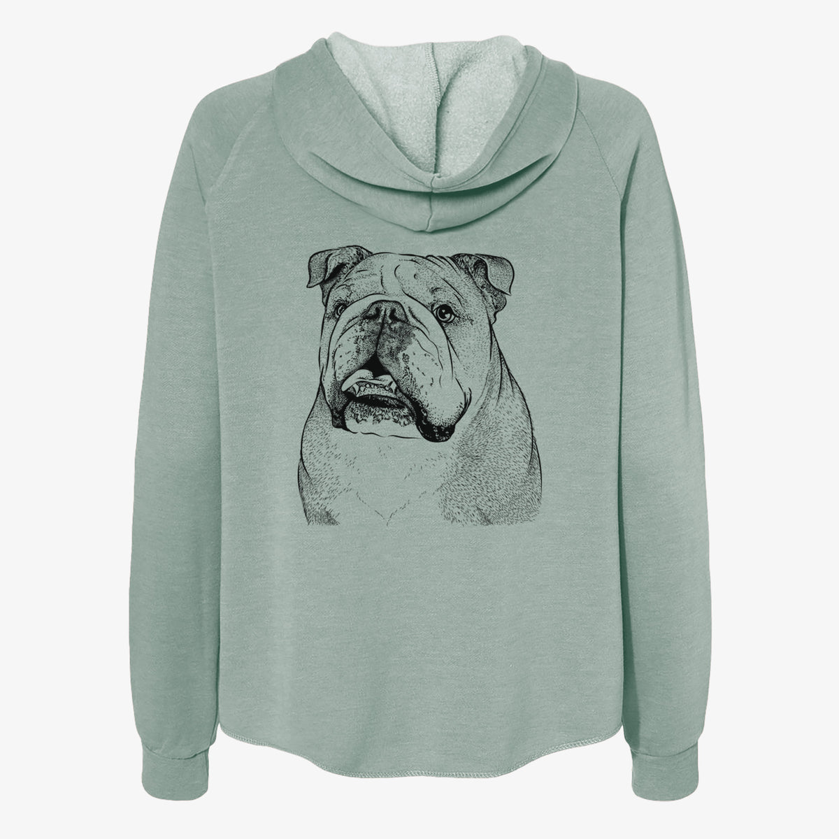 Piggy the English Bulldog - Women's Cali Wave Zip-Up Sweatshirt