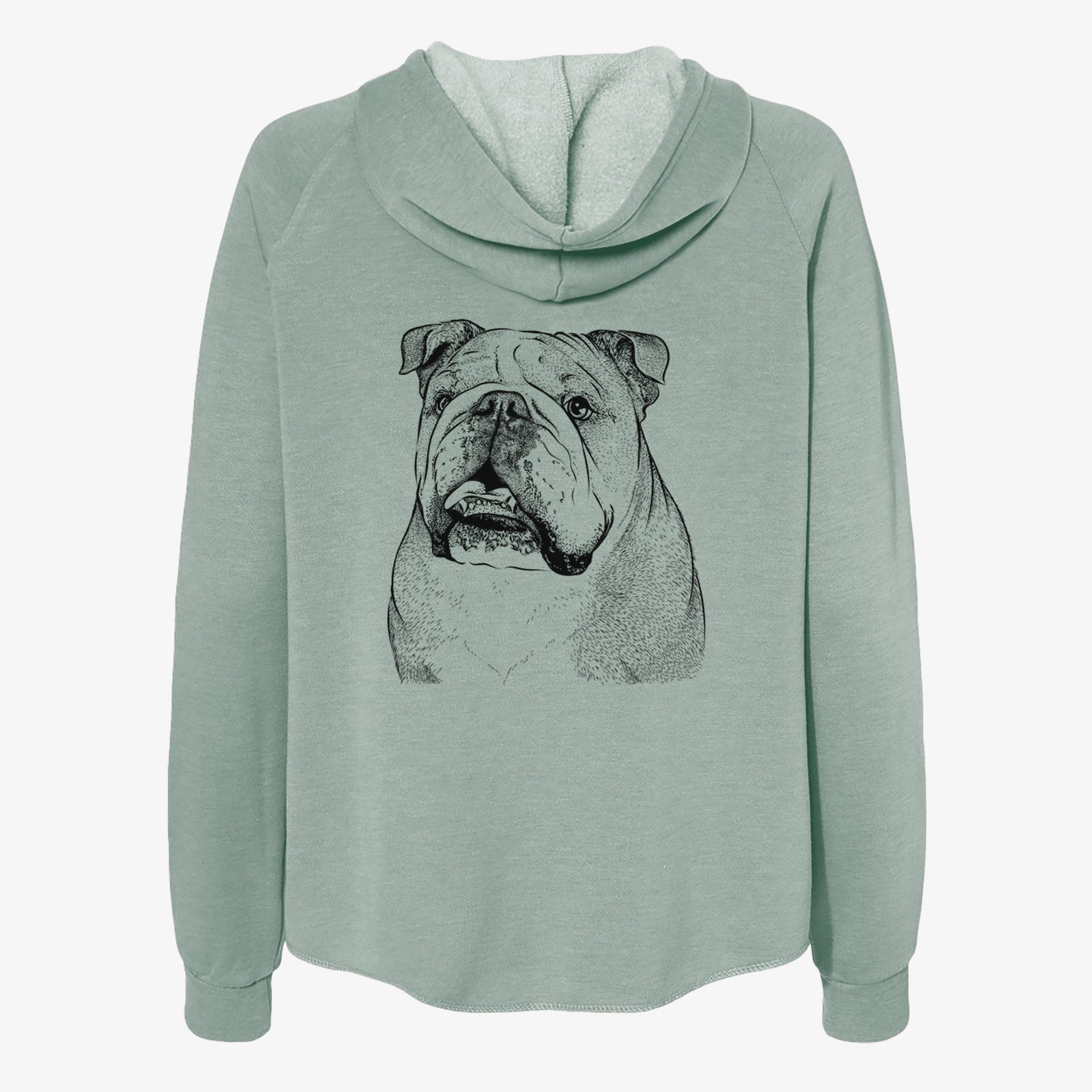 Piggy the English Bulldog - Women's Cali Wave Zip-Up Sweatshirt