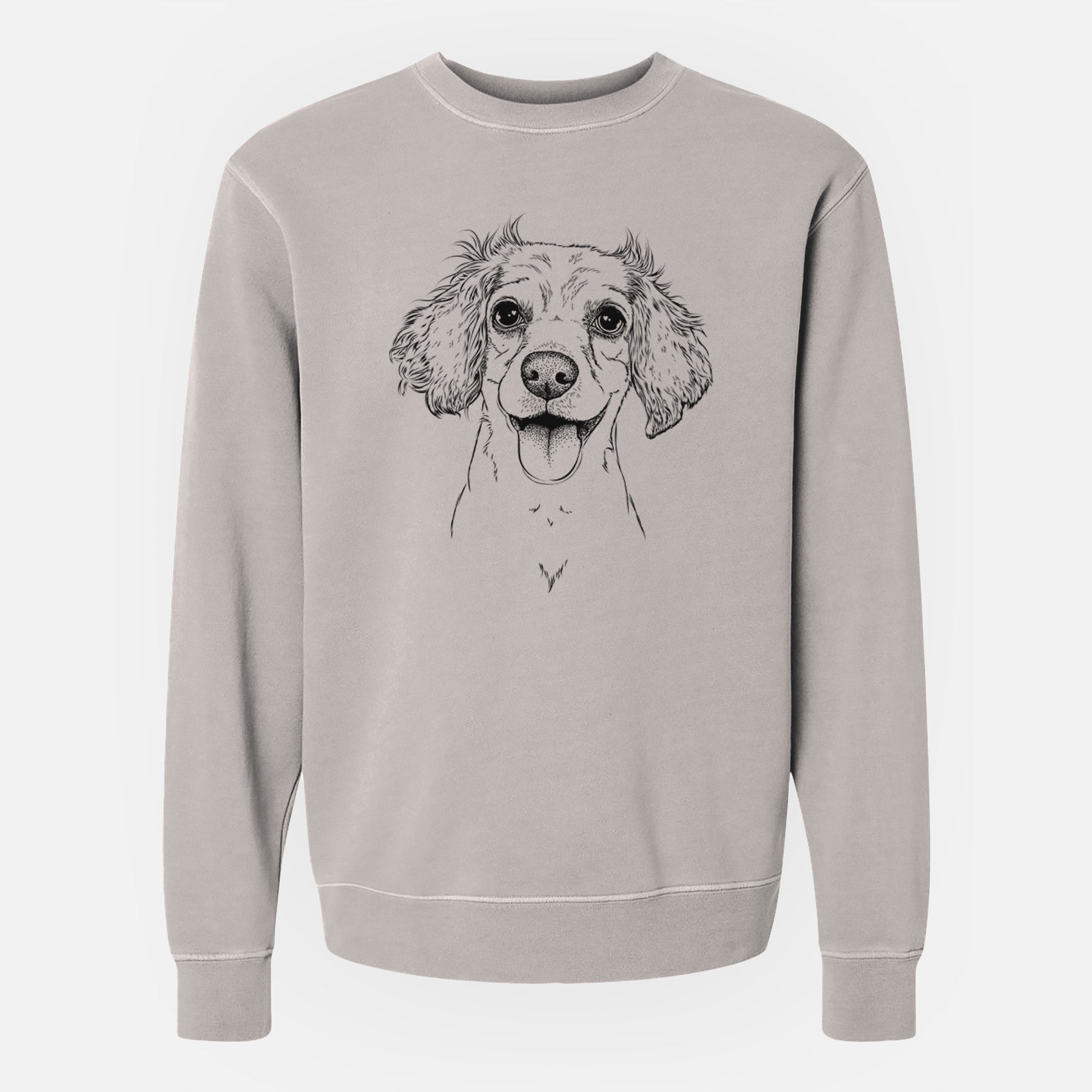 Bare Piglet the Dachshund Mix - Unisex Pigment Dyed Crew Sweatshirt