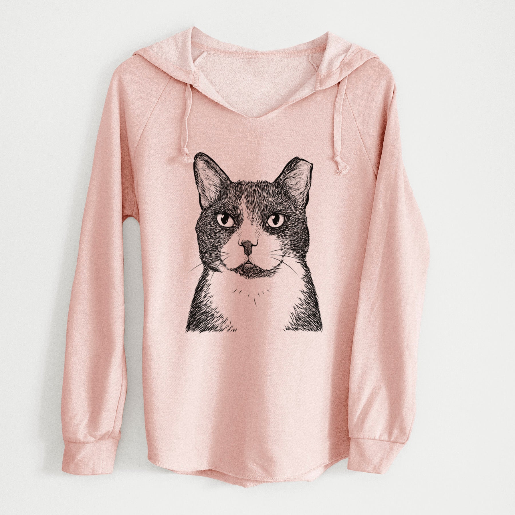 Bare Pinky the Tuxedo Cat - Cali Wave Hooded Sweatshirt