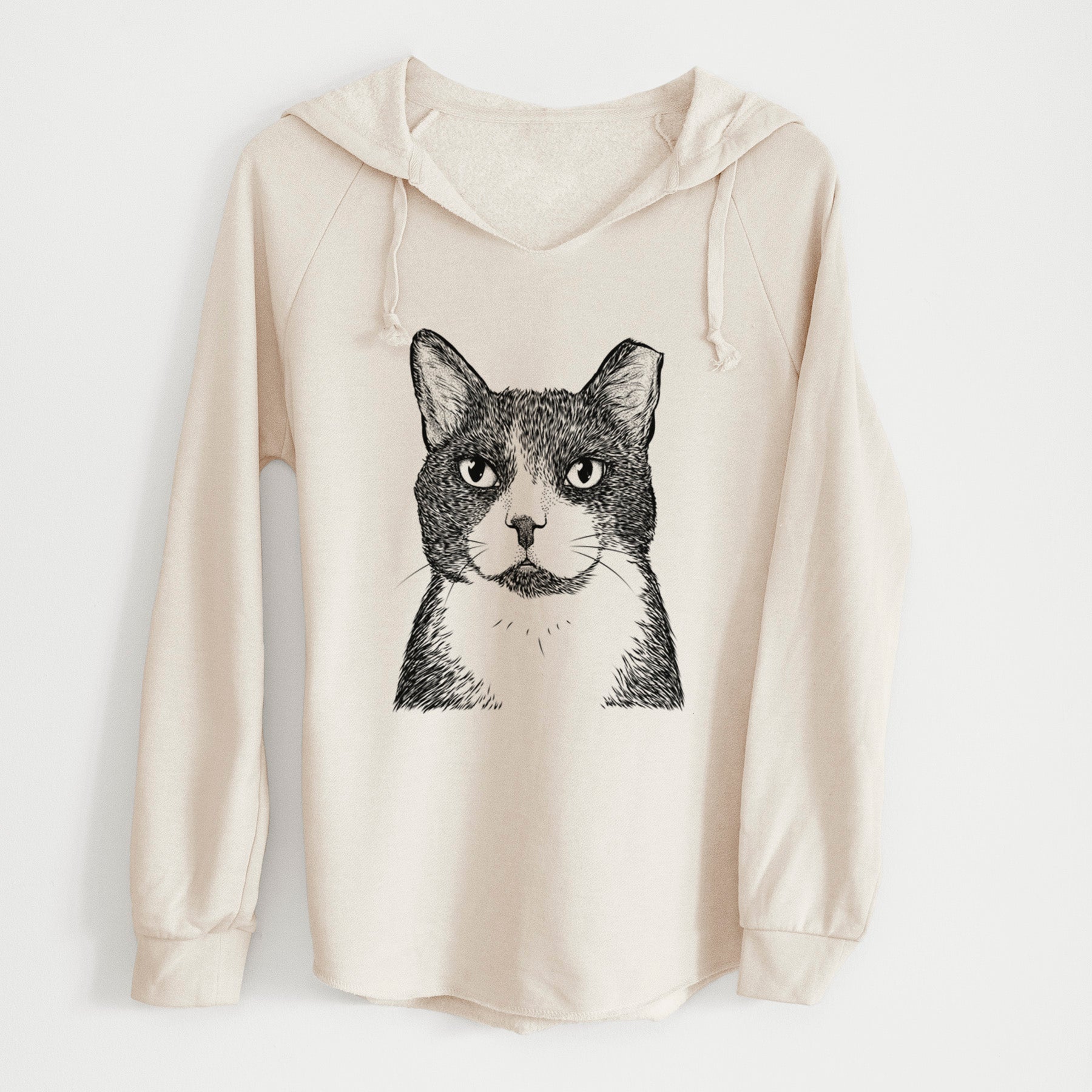 Bare Pinky the Tuxedo Cat - Cali Wave Hooded Sweatshirt