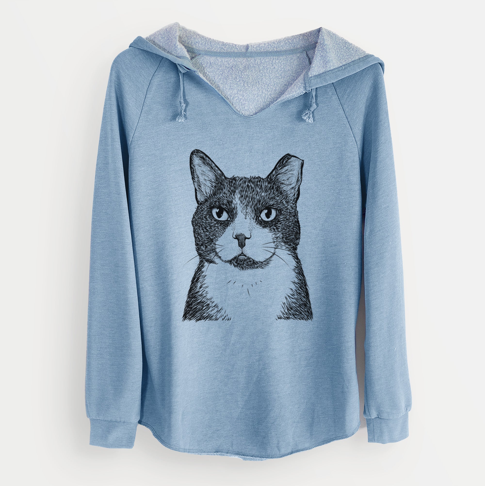 Bare Pinky the Tuxedo Cat - Cali Wave Hooded Sweatshirt