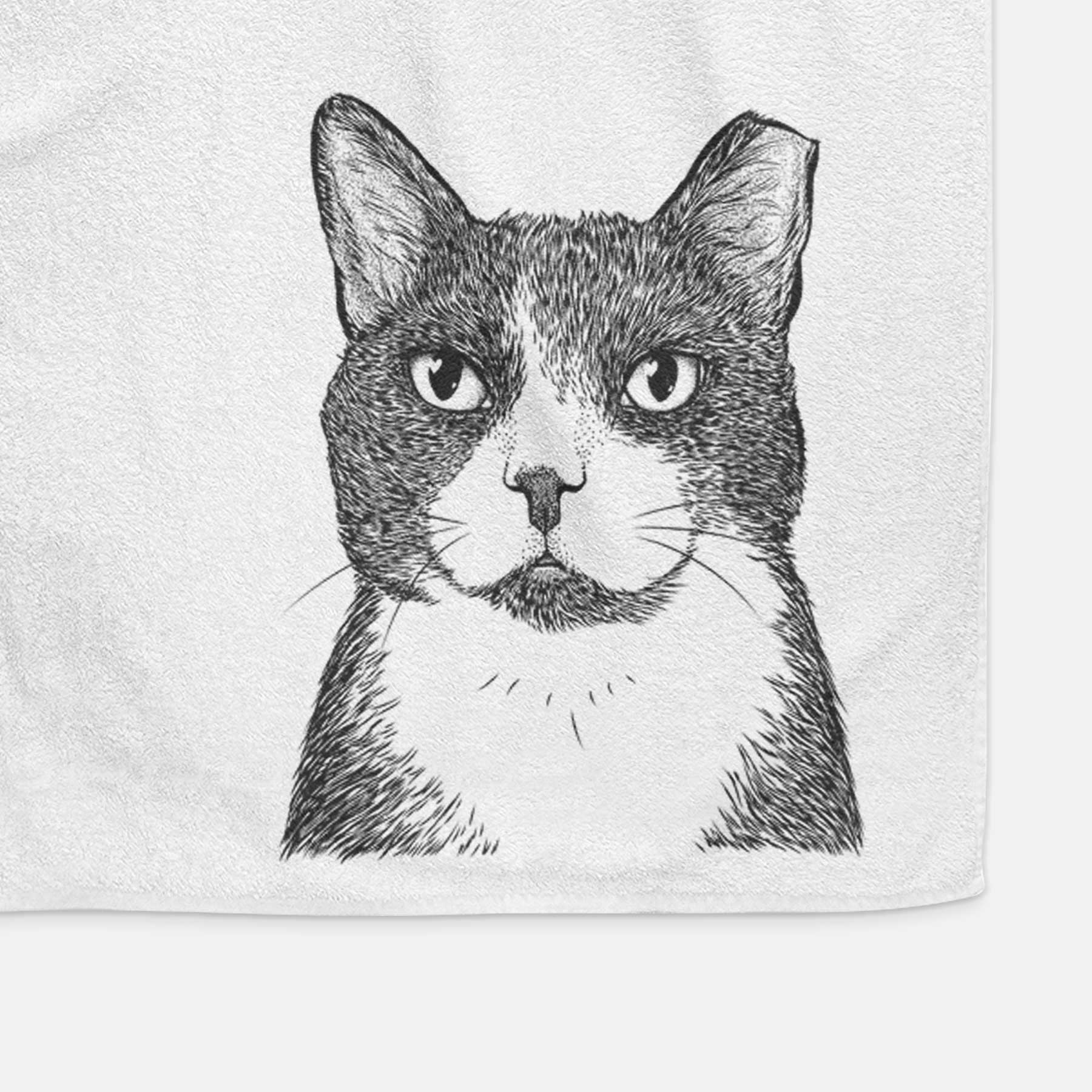 Pinky the Tuxedo Cat Decorative Hand Towel