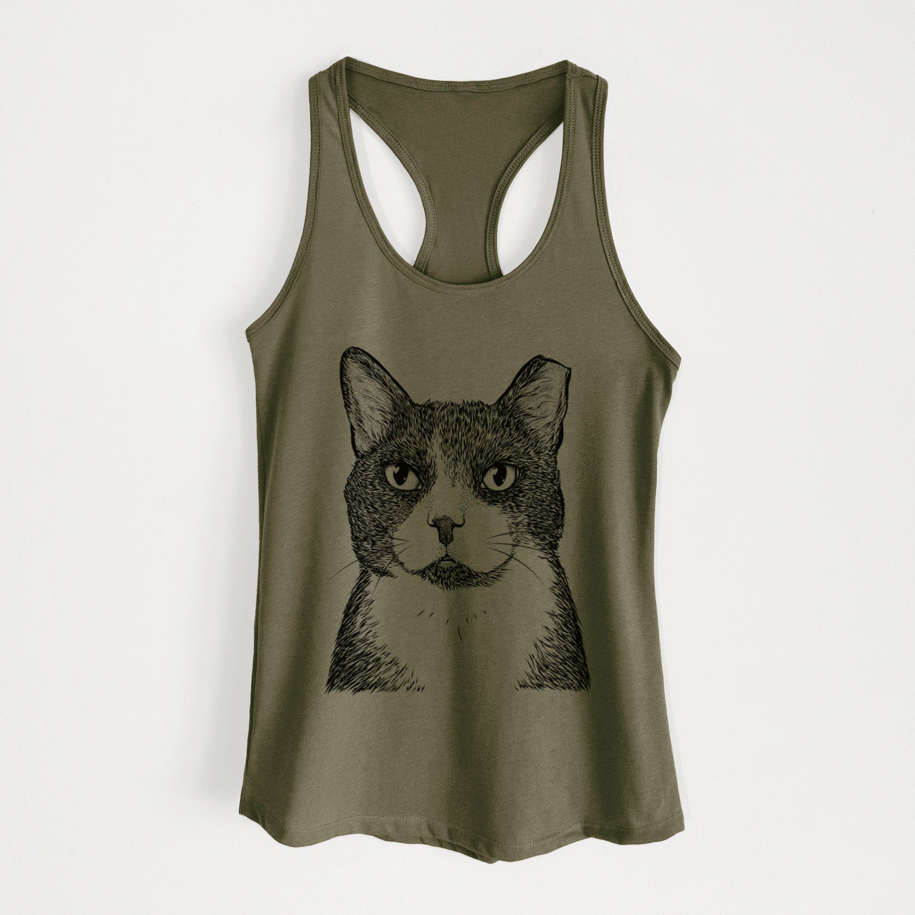 Pinky the Tuxedo Cat - Women's Racerback Tanktop