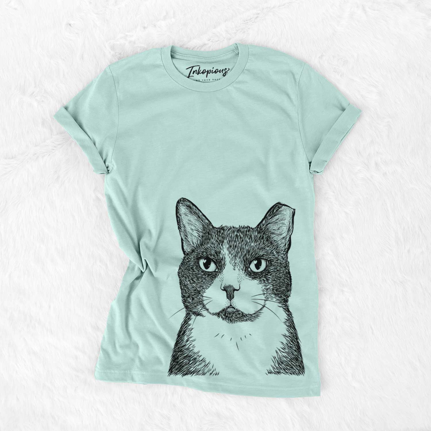 Bare Pinky the Tuxedo Cat - Unisex Crewneck