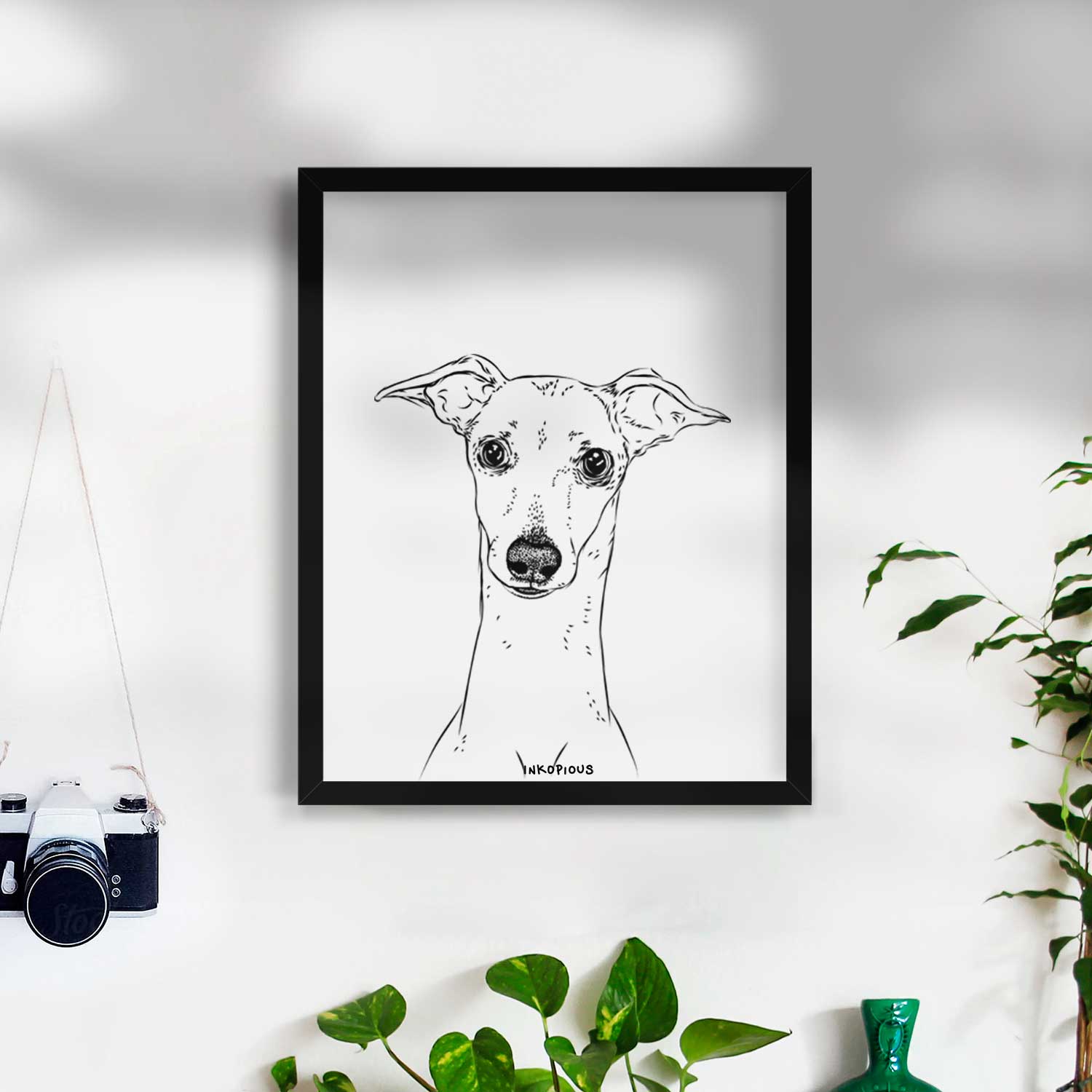 Pip the Italian Greyhound Art Print