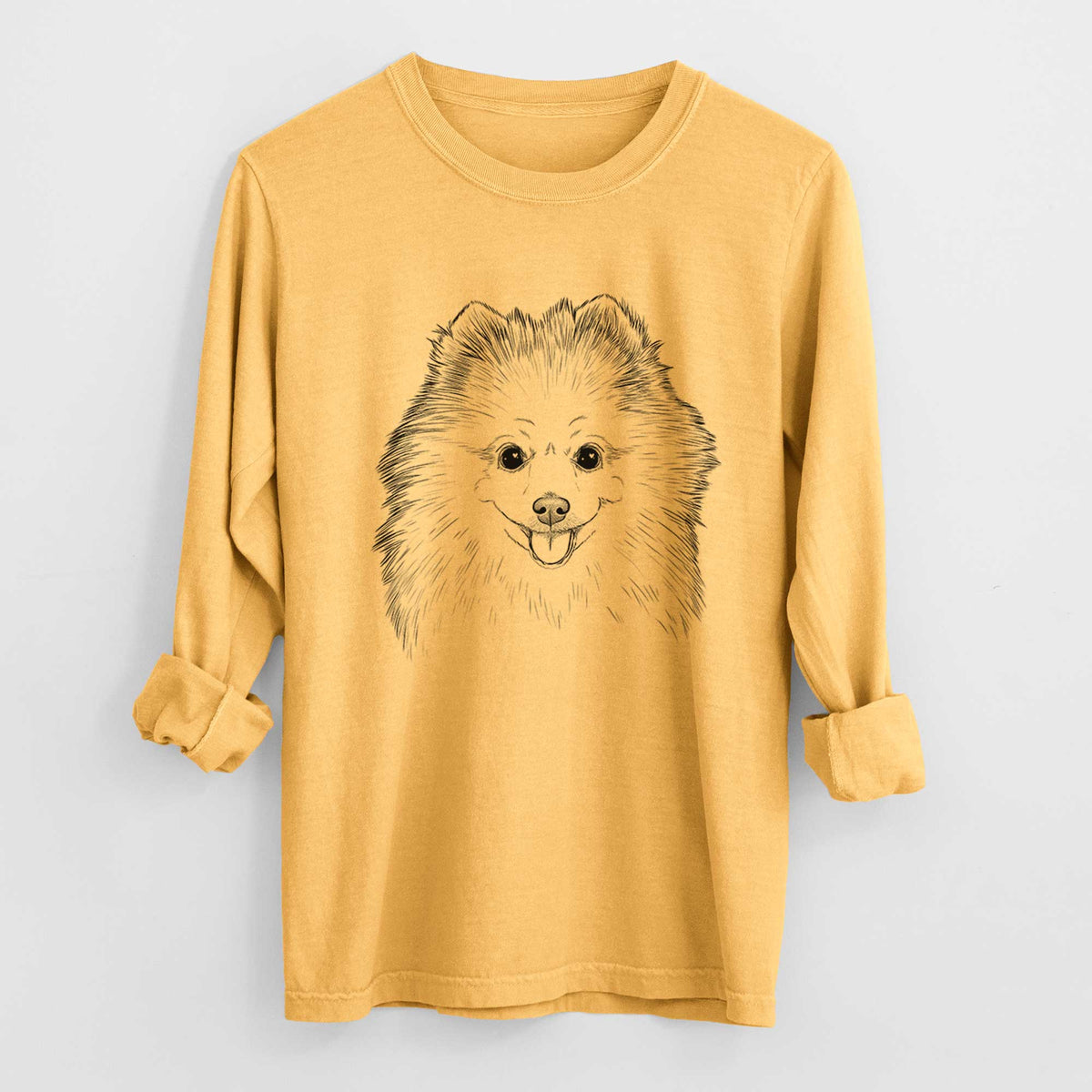 Bare Piper Jo the Pomeranian - Heavyweight 100% Cotton Long Sleeve