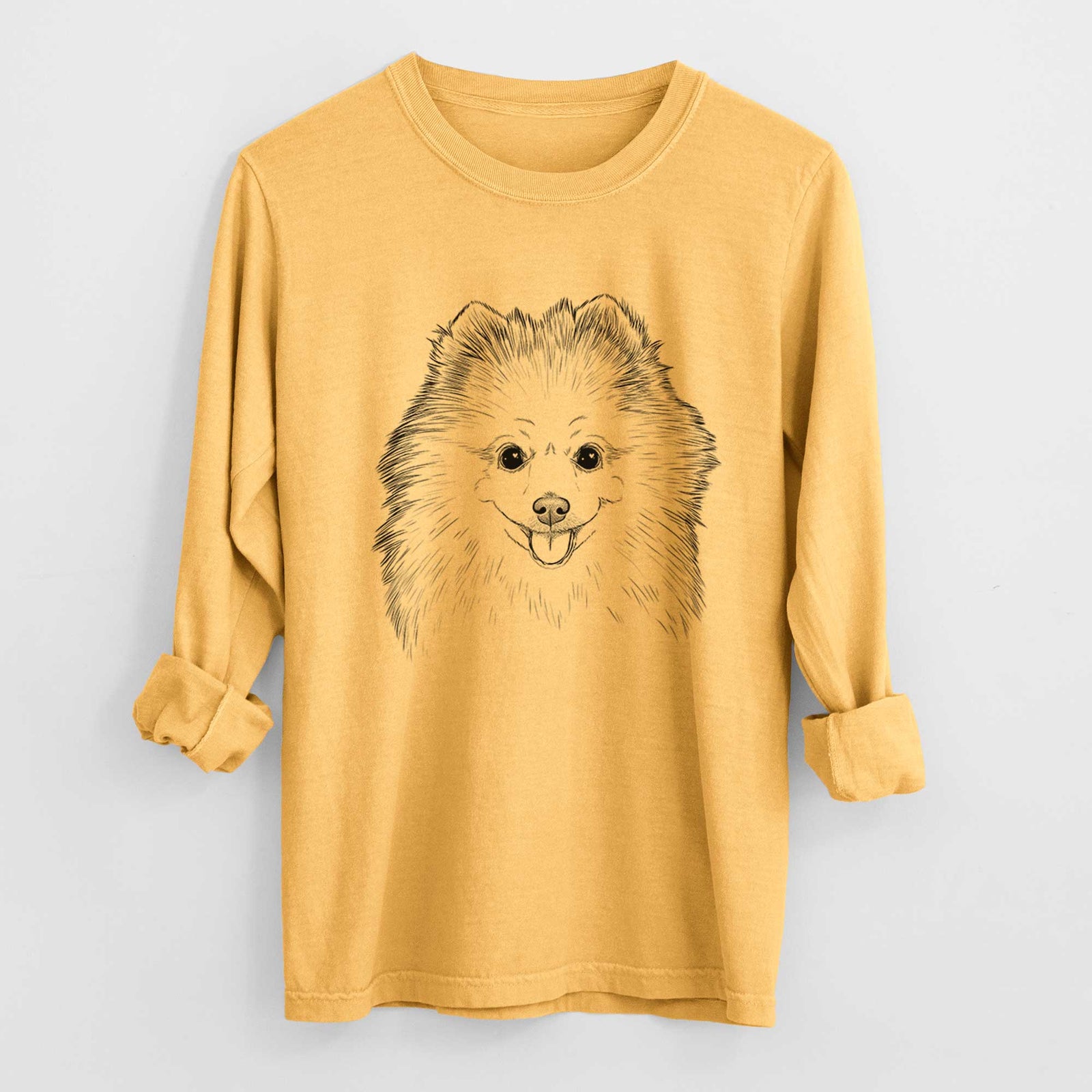 Bare Piper Jo the Pomeranian - Heavyweight 100% Cotton Long Sleeve