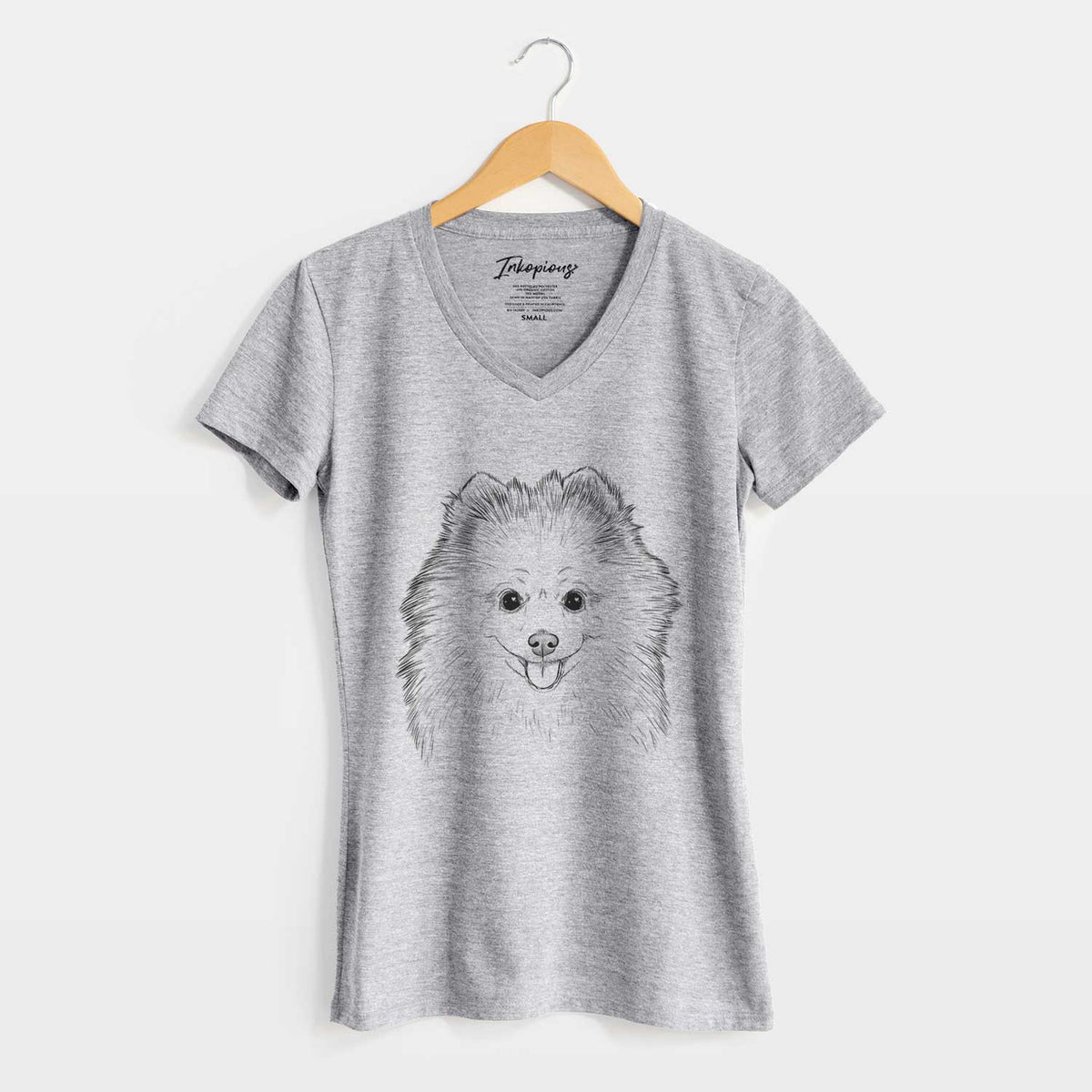 Bare Piper Jo the Pomeranian - Women's V-neck Shirt