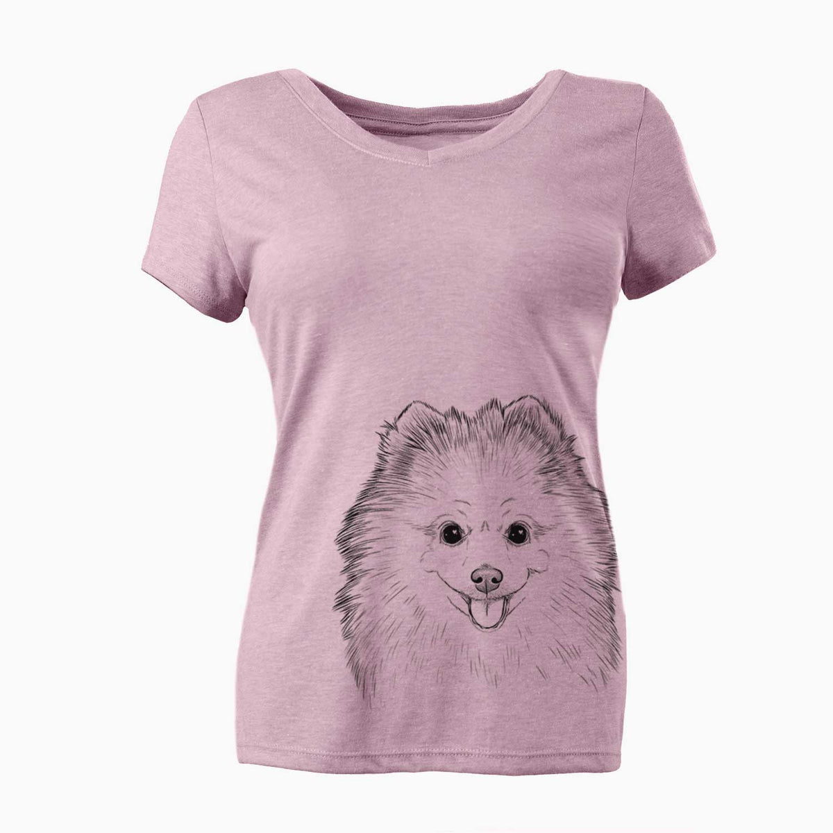 Bare Piper Jo the Pomeranian - Women's V-neck Shirt