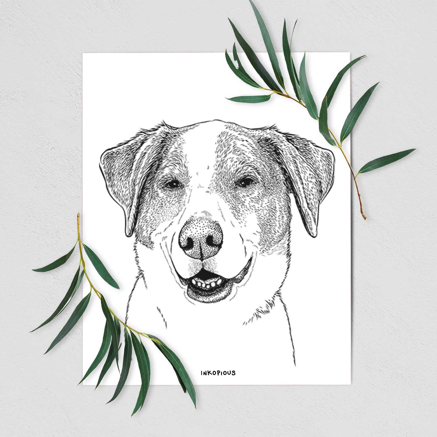 Piper Pilot the Hound Mix Art Print