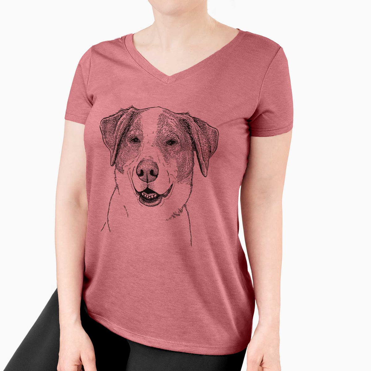 Bare Piper Pilot the Hound Mix - Women's V-neck Shirt
