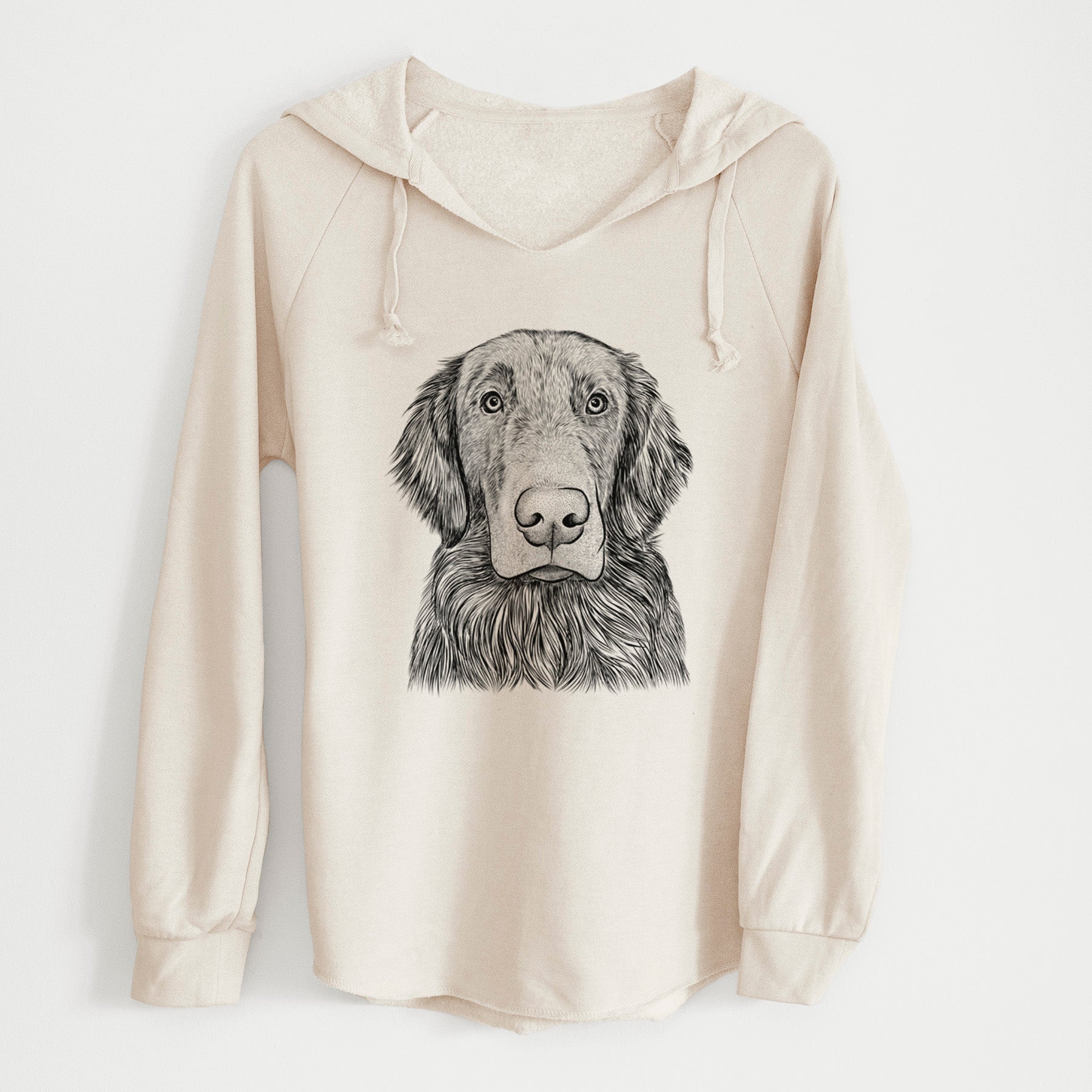 Bare Pippin the Flat Coated Retriever - Cali Wave Hooded Sweatshirt