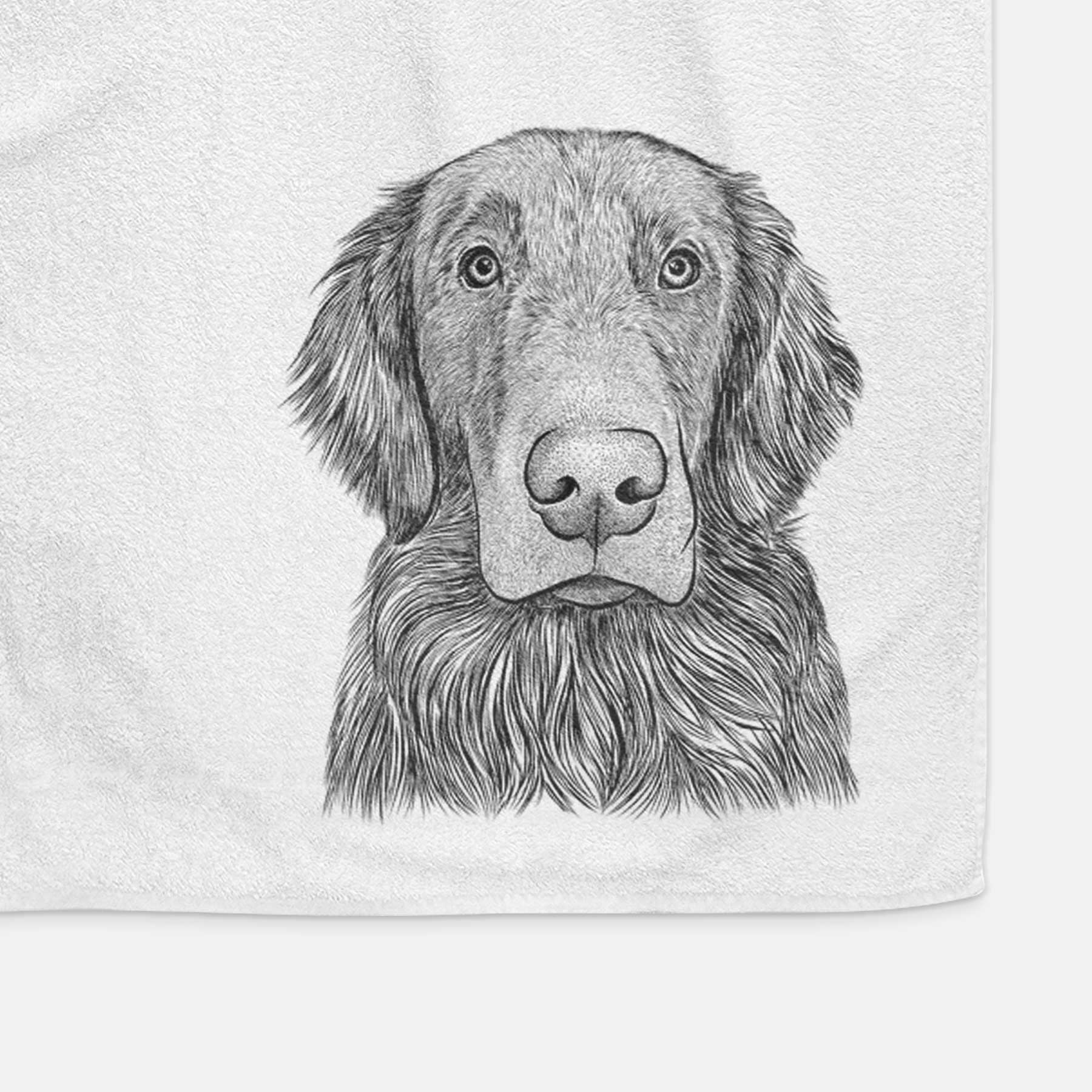 Pippin the Flat Coated Retriever Decorative Hand Towel