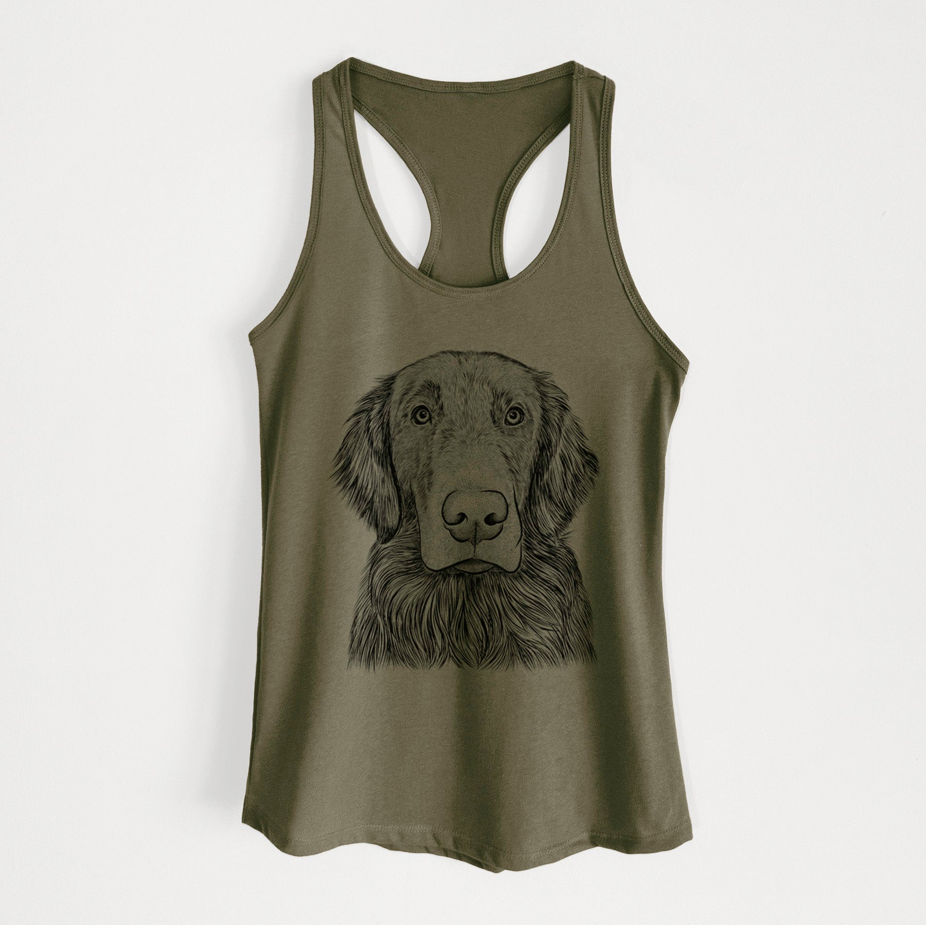 Pippin the Flat Coated Retriever - Women's Racerback Tanktop