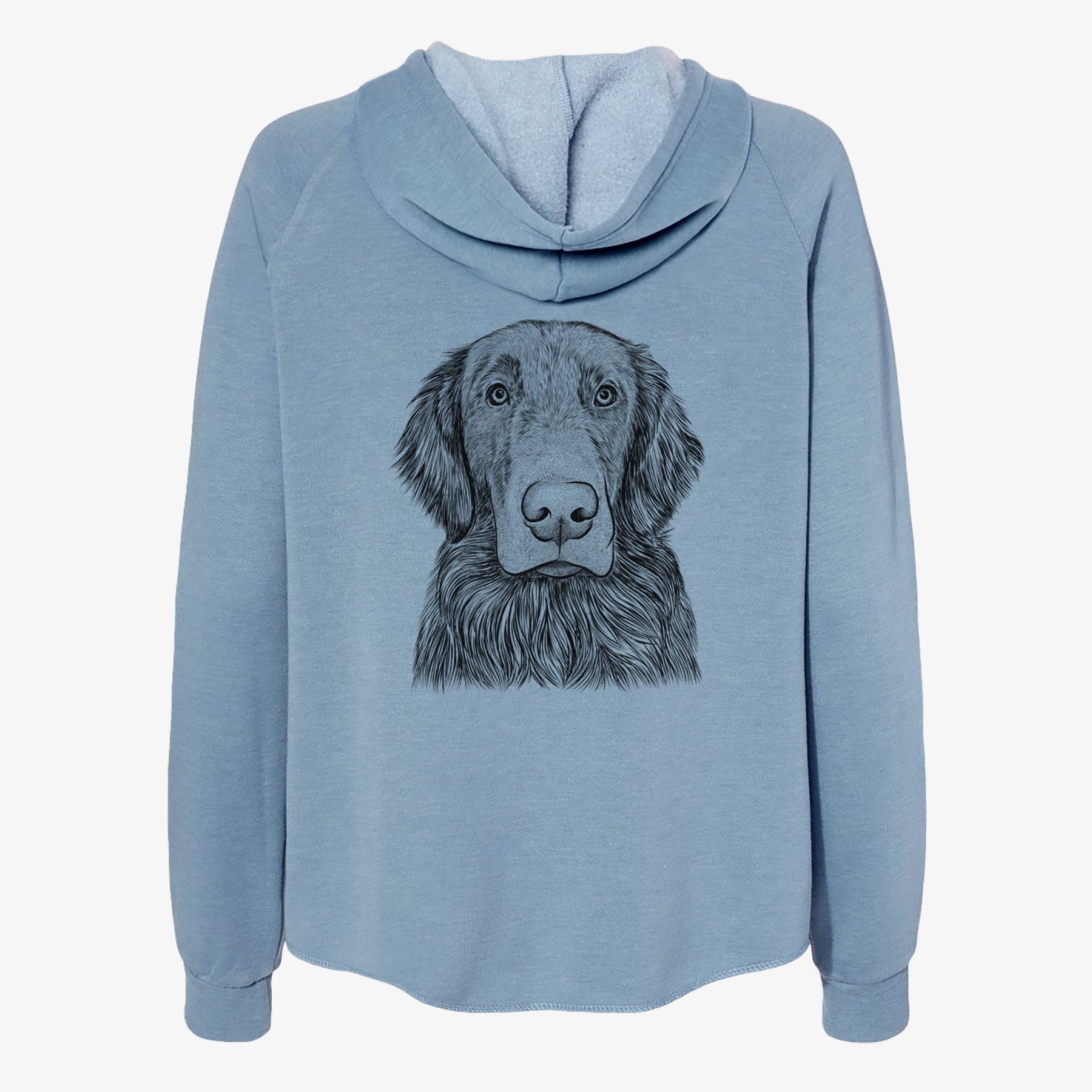 Pippin the Flat Coated Retriever - Women's Cali Wave Zip-Up Sweatshirt