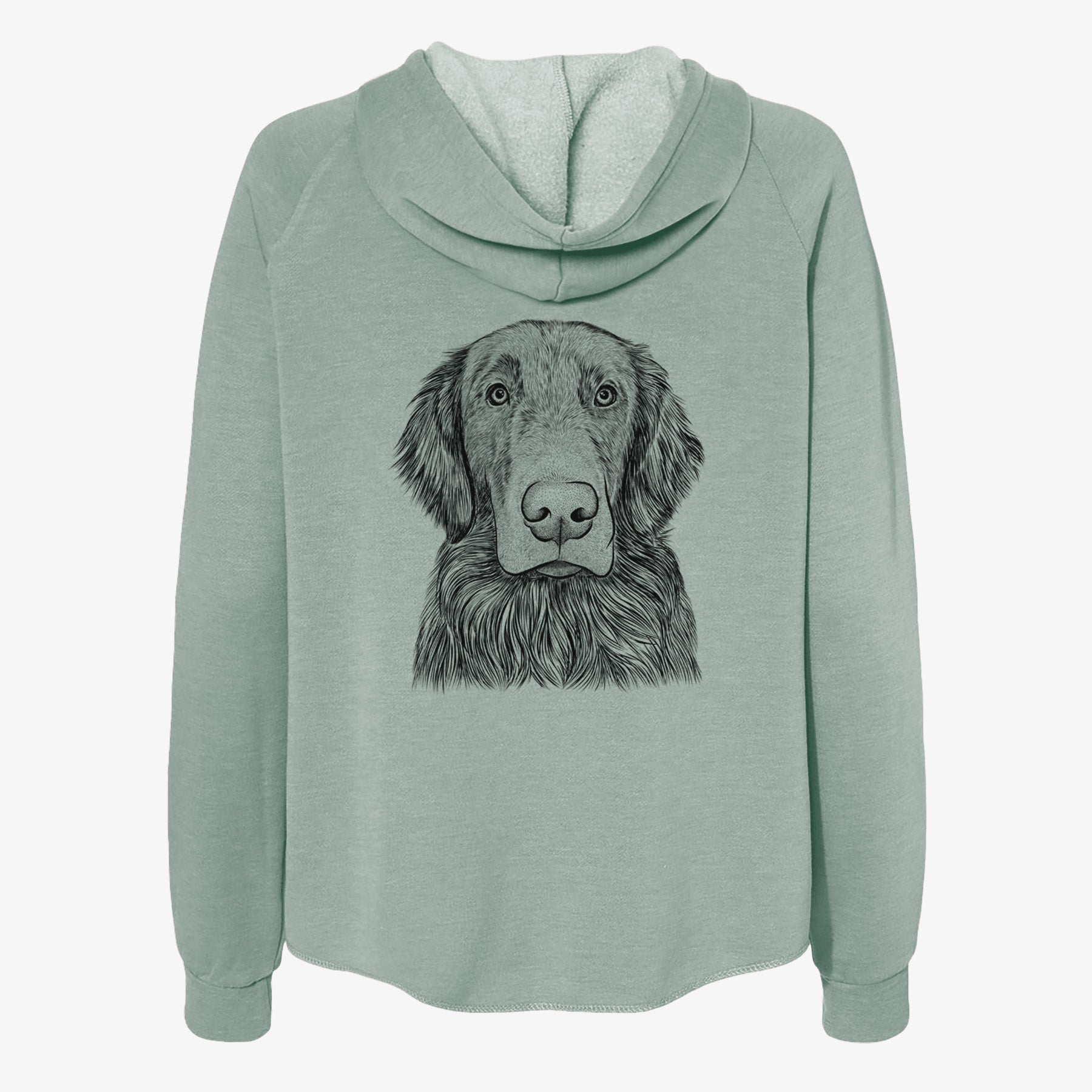 Pippin the Flat Coated Retriever - Women's Cali Wave Zip-Up Sweatshirt