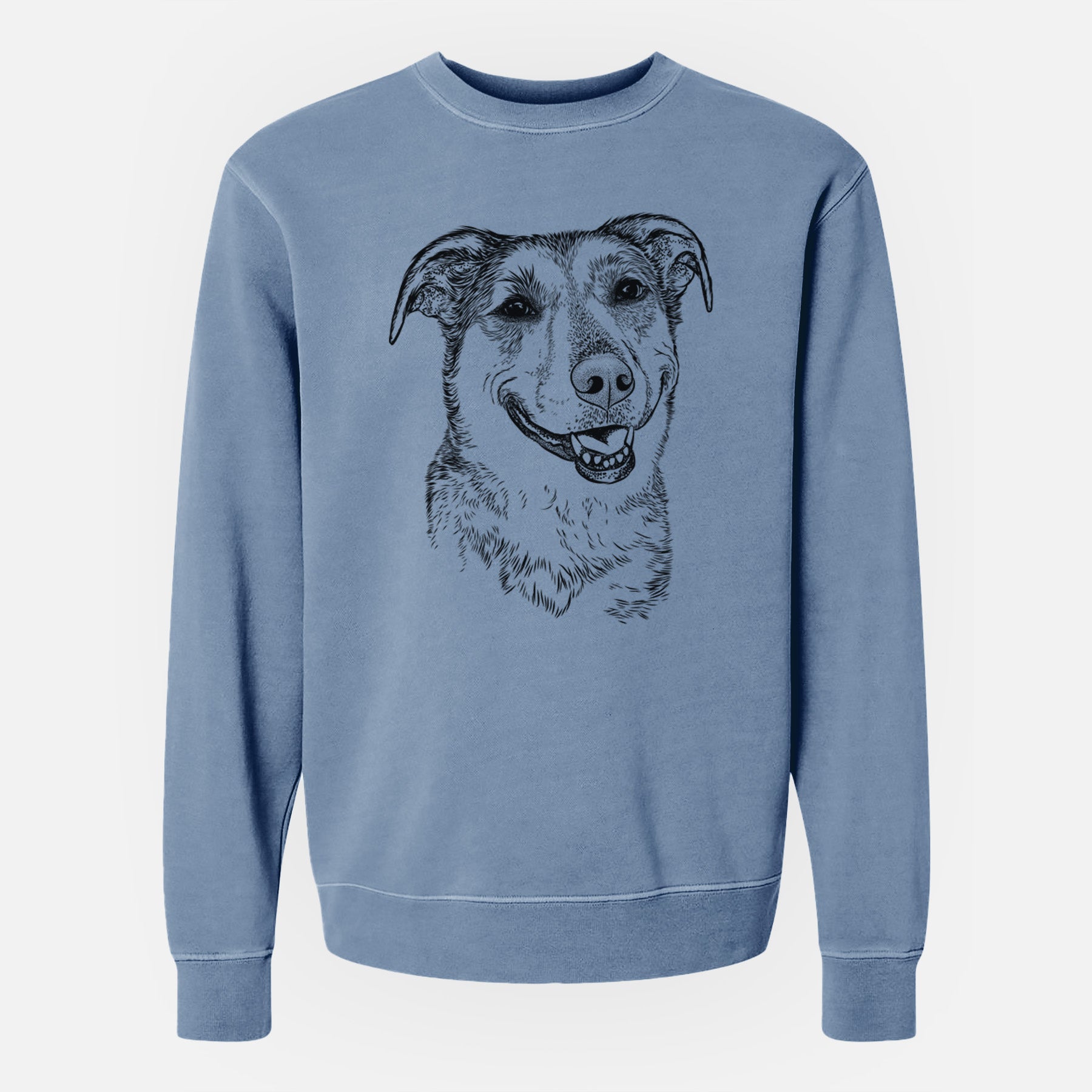 Bare Pippin the Shepherd Mix - Unisex Pigment Dyed Crew Sweatshirt