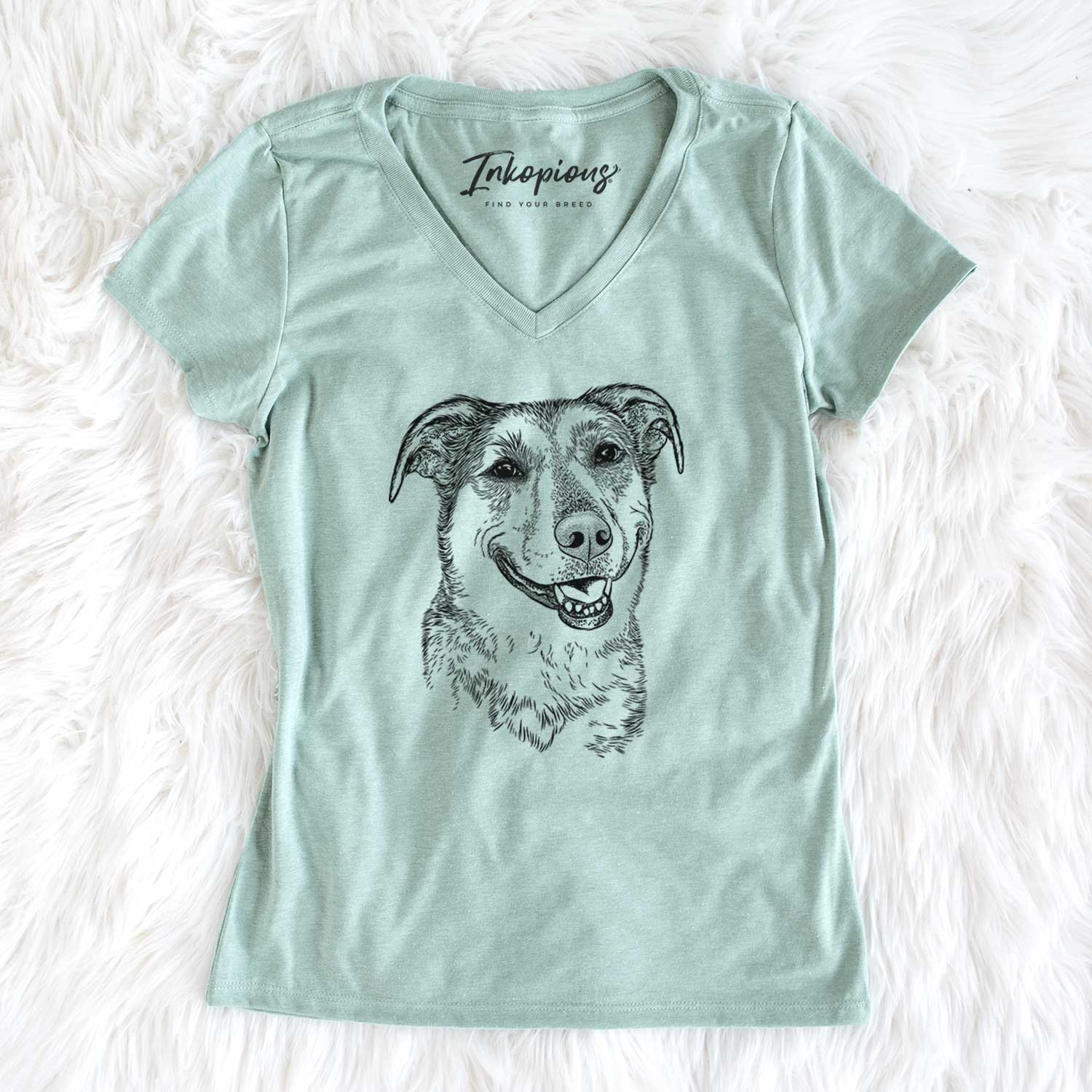Bare Pippin the Shepherd Mix - Women's V-neck Shirt