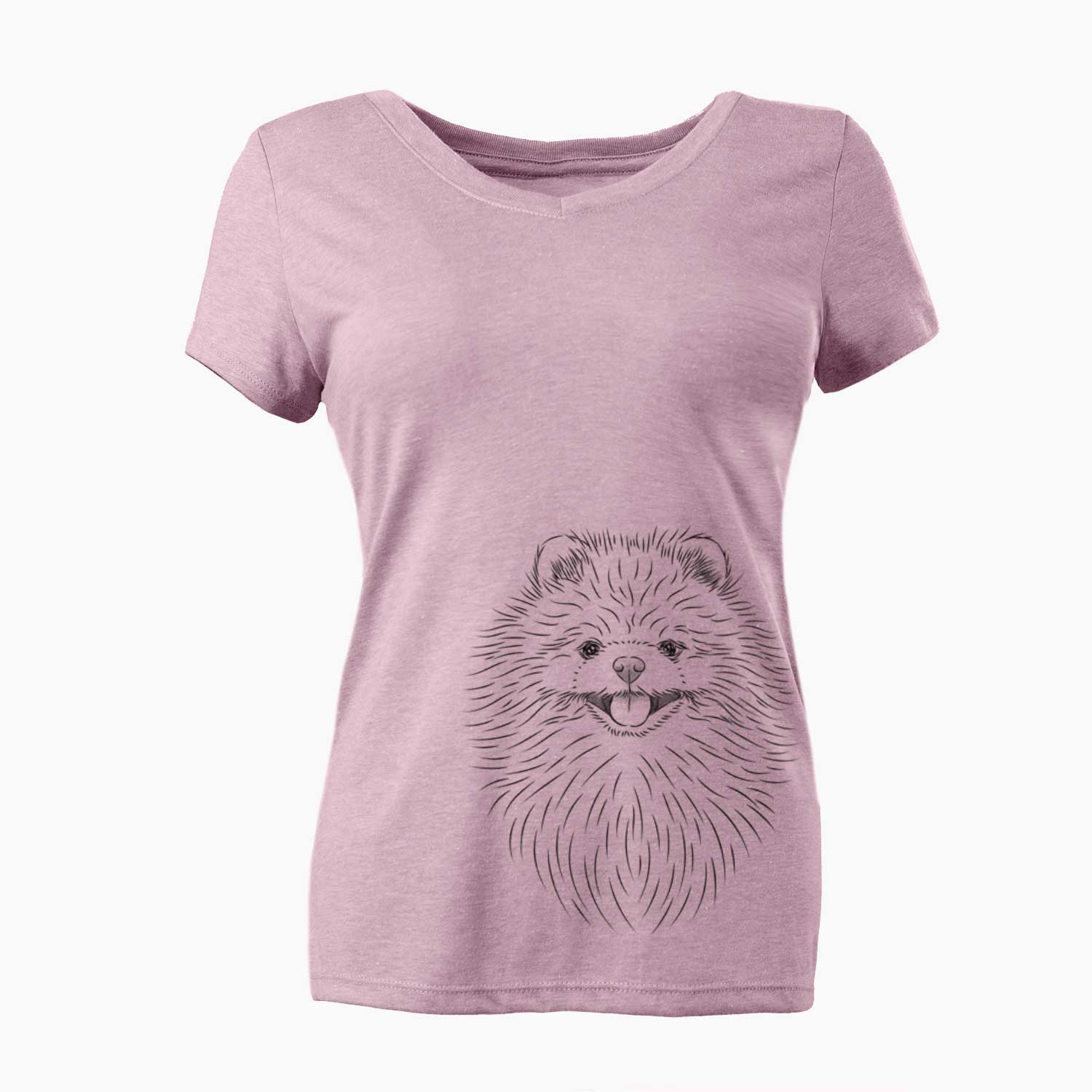 Bare Pirro the Pomeranian - Women's V-neck Shirt