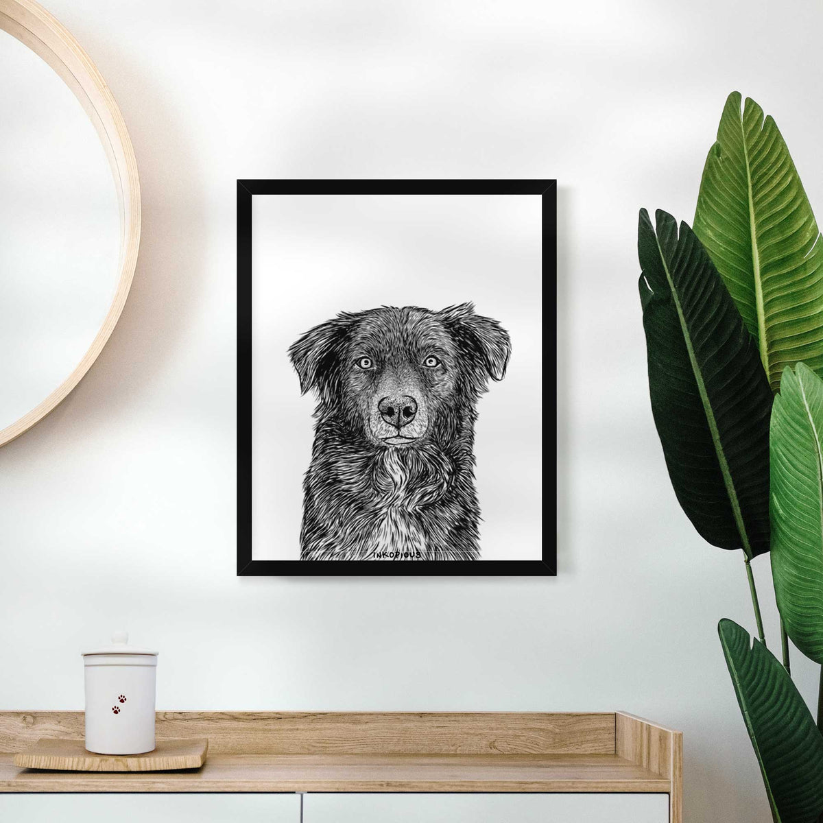 Pixel the Australian Shepherd Art Print