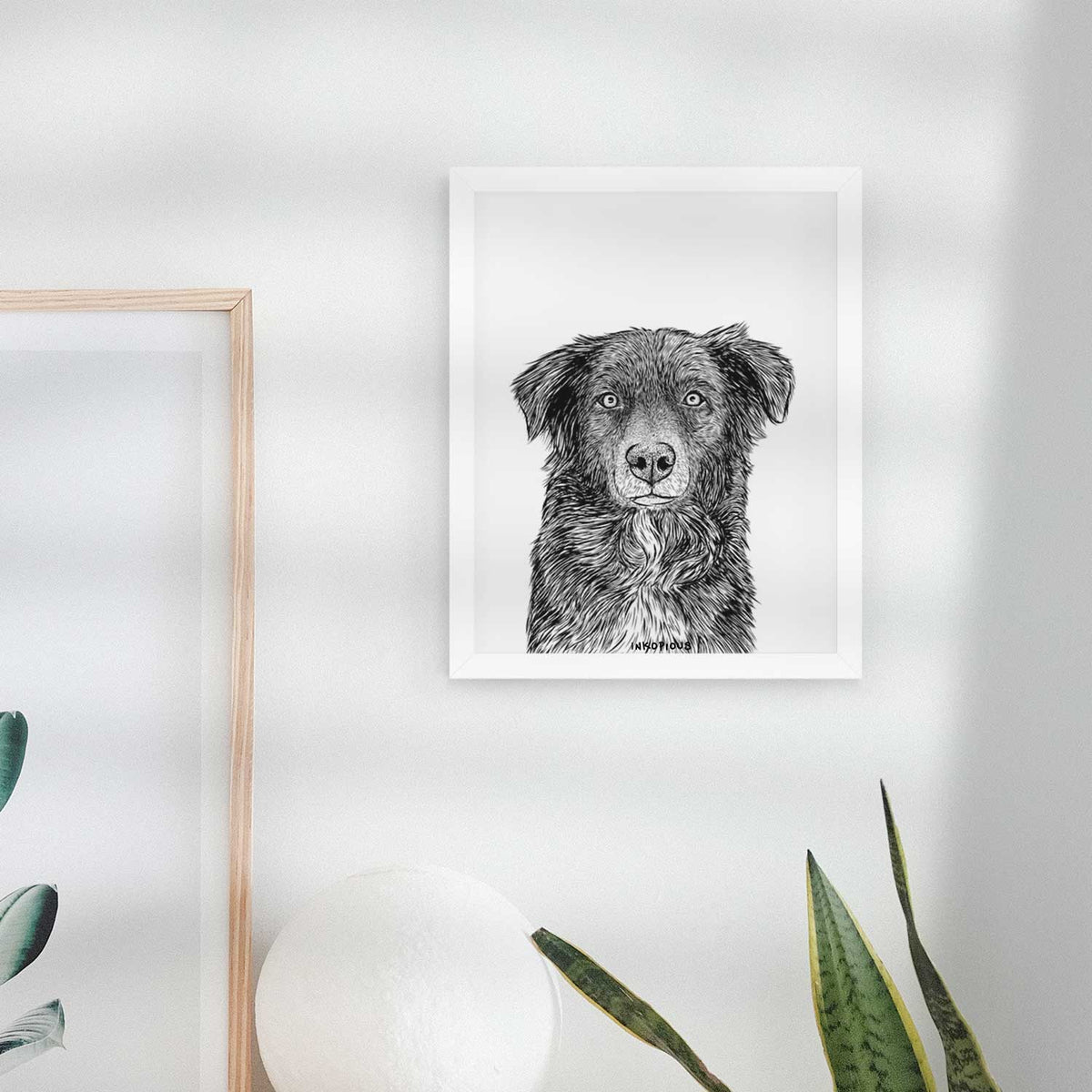 Pixel the Australian Shepherd Art Print