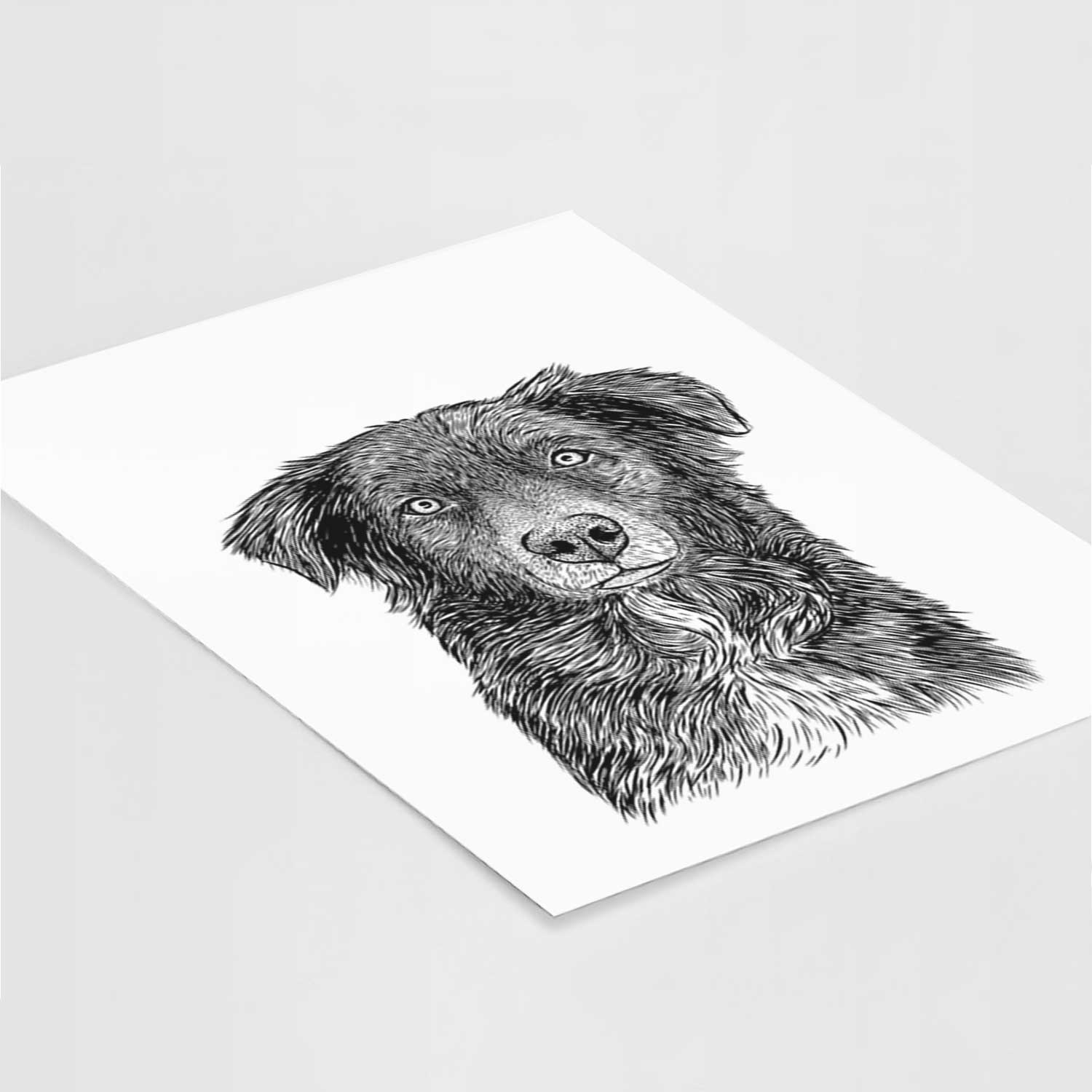 Pixel the Australian Shepherd Art Print