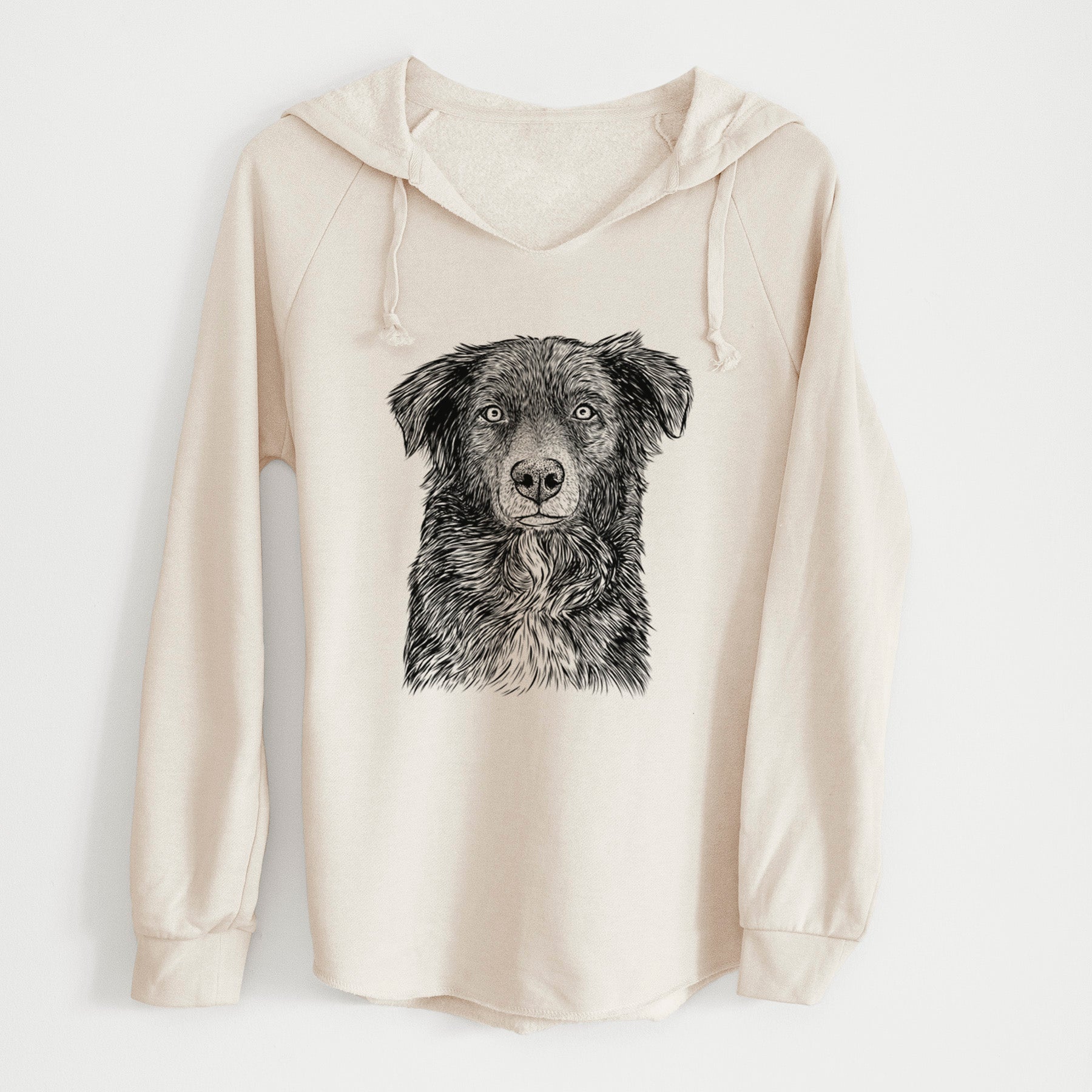 Bare Pixel the Australian Shepherd - Cali Wave Hooded Sweatshirt