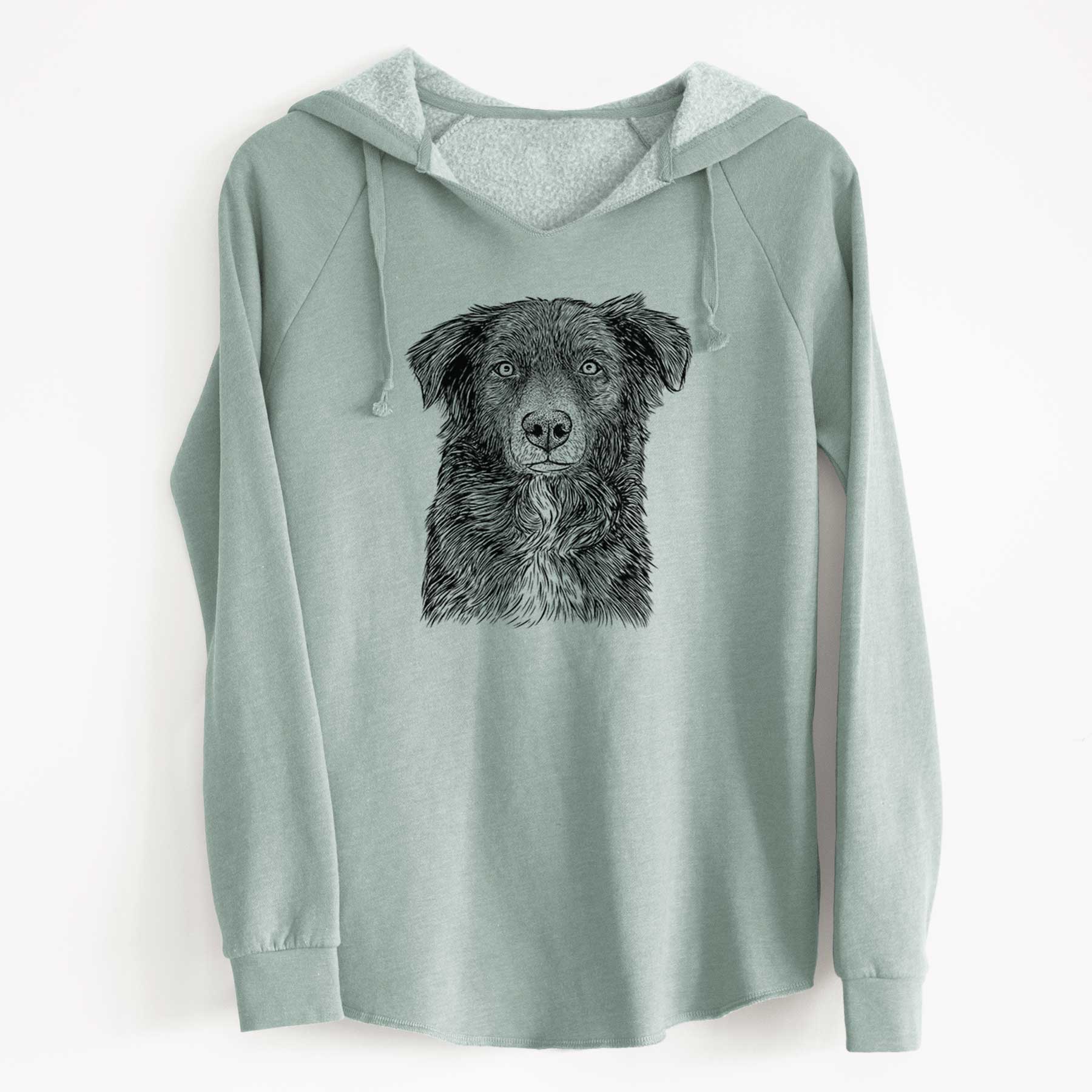 Bare Pixel the Australian Shepherd - Cali Wave Hooded Sweatshirt