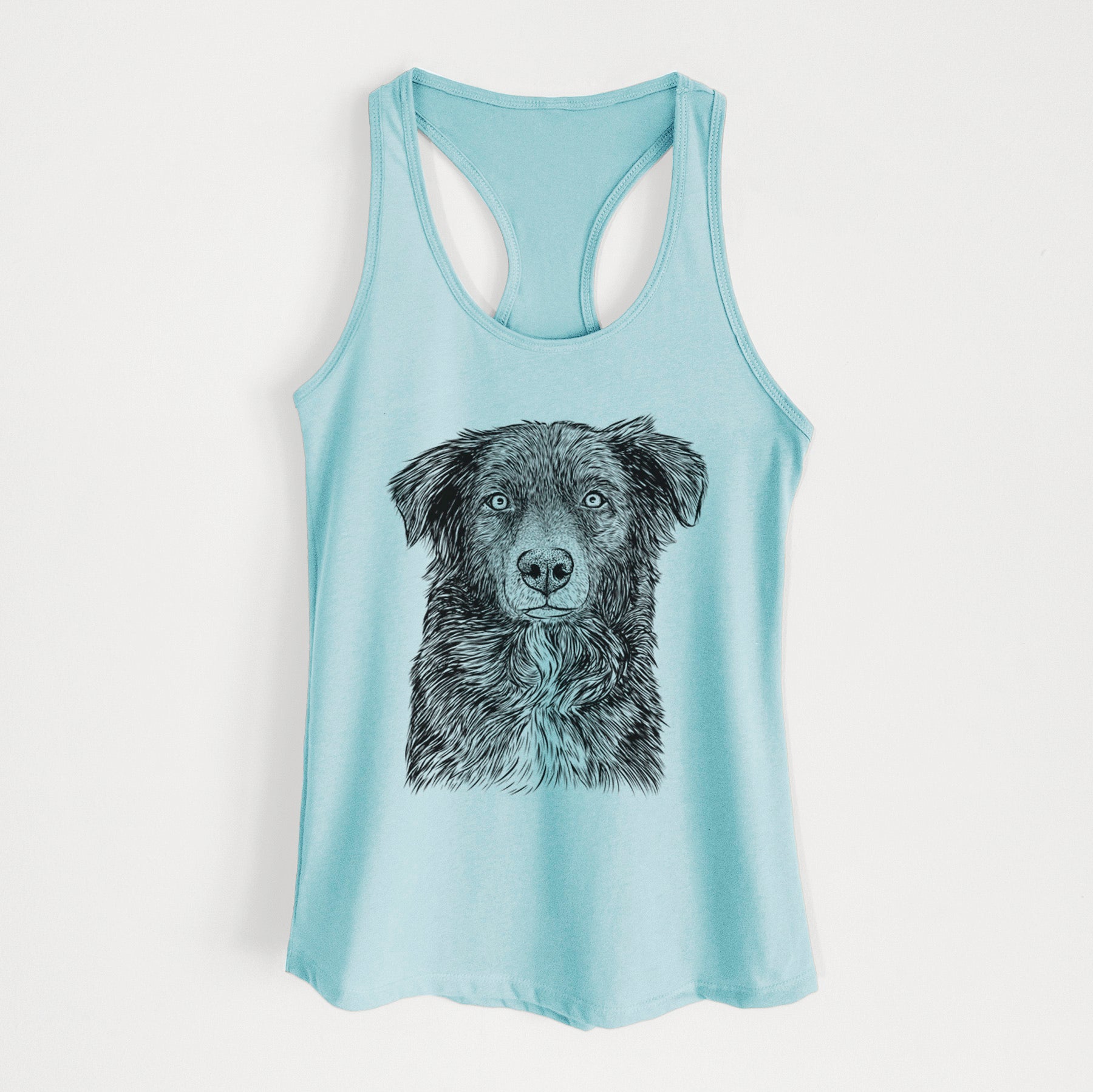 Pixel the Australian Shepherd - Women's Racerback Tanktop