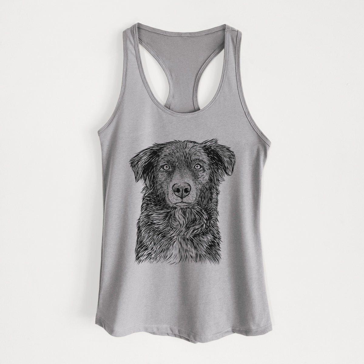 Pixel the Australian Shepherd - Women&#39;s Racerback Tanktop