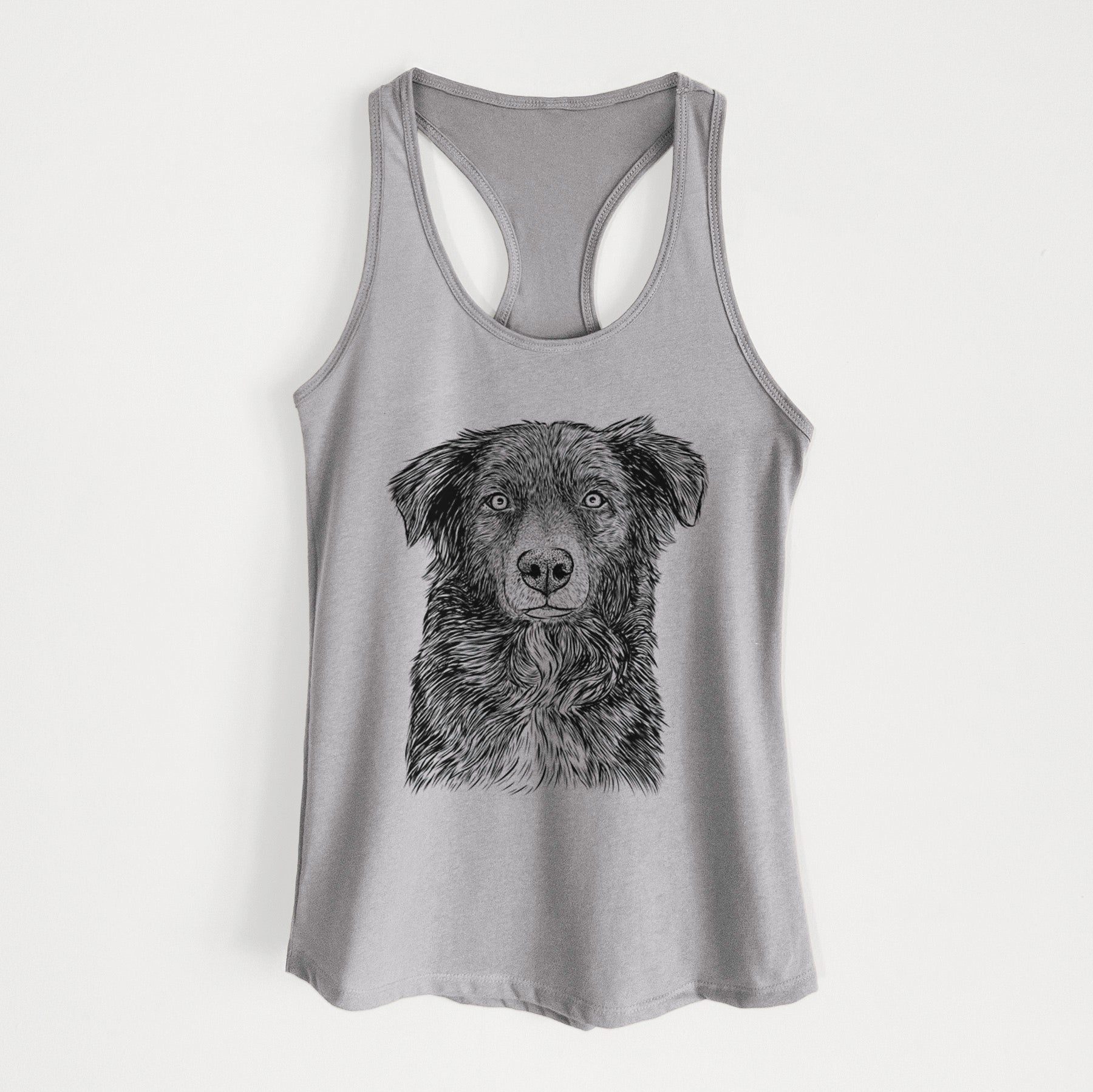 Pixel the Australian Shepherd - Women's Racerback Tanktop