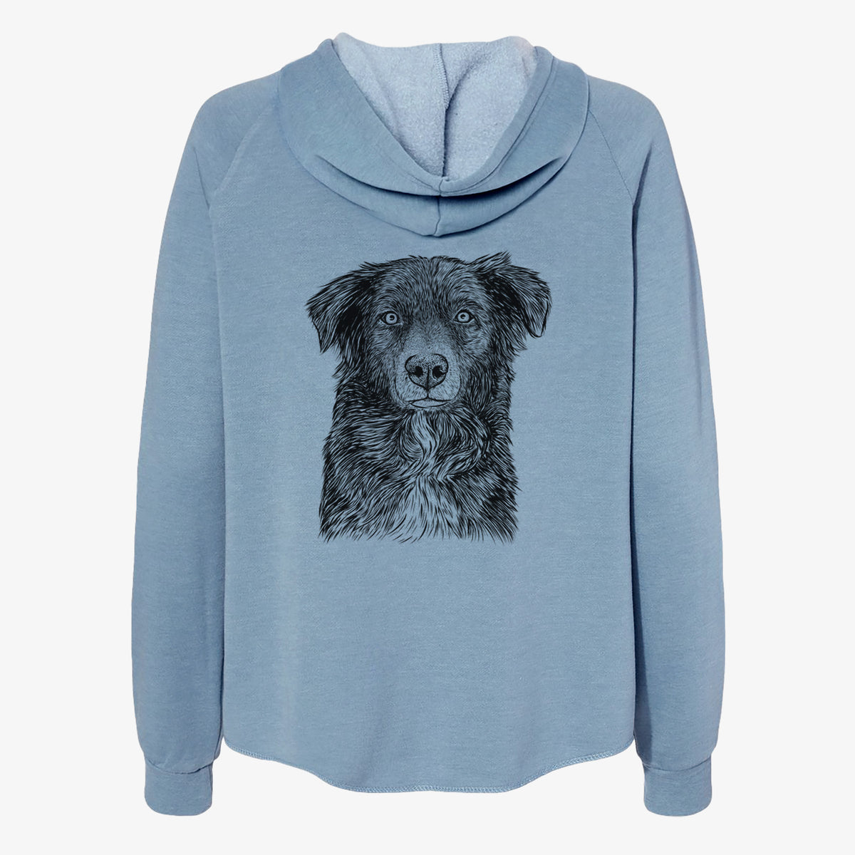 Pixel the Australian Shepherd - Women's Cali Wave Zip-Up Sweatshirt