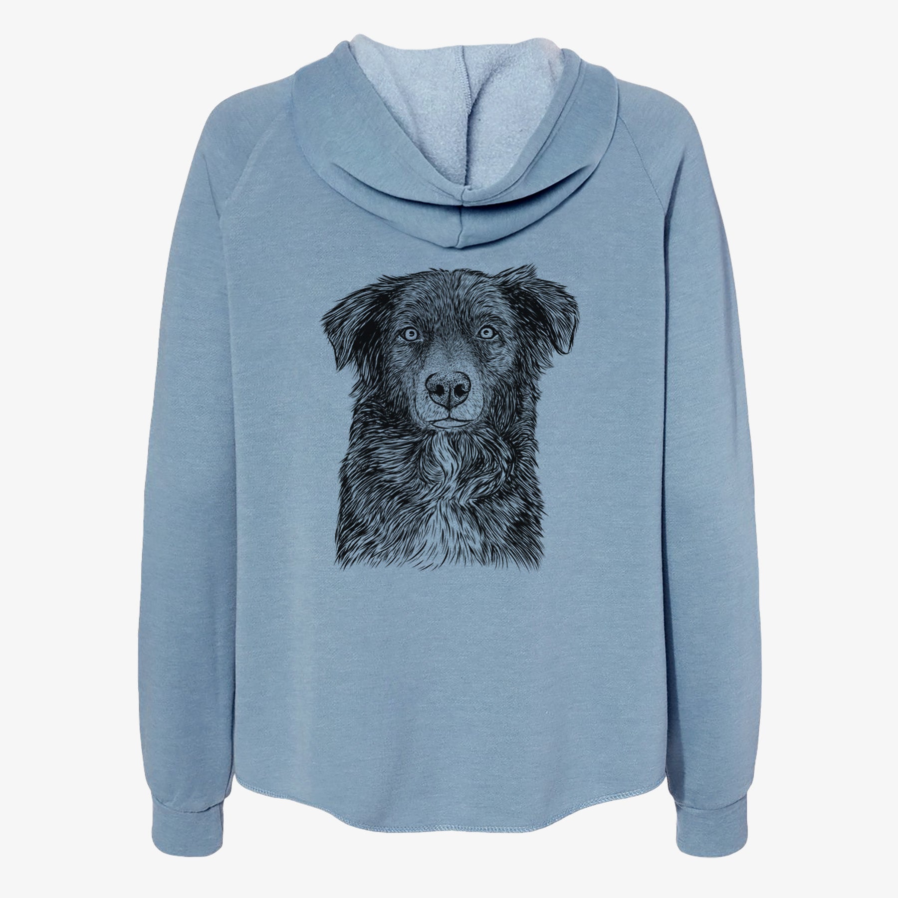 Pixel the Australian Shepherd - Women's Cali Wave Zip-Up Sweatshirt
