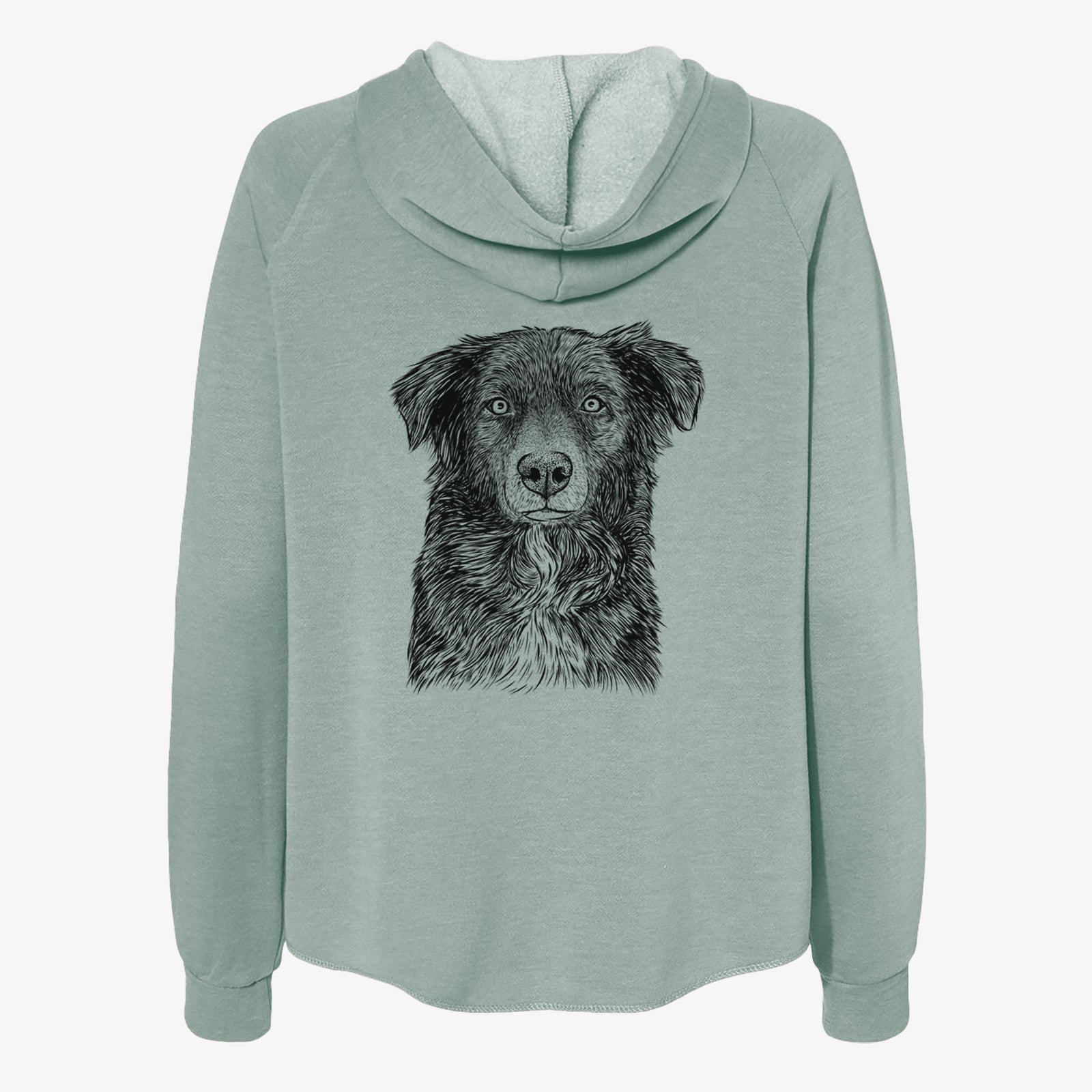 Pixel the Australian Shepherd - Women's Cali Wave Zip-Up Sweatshirt