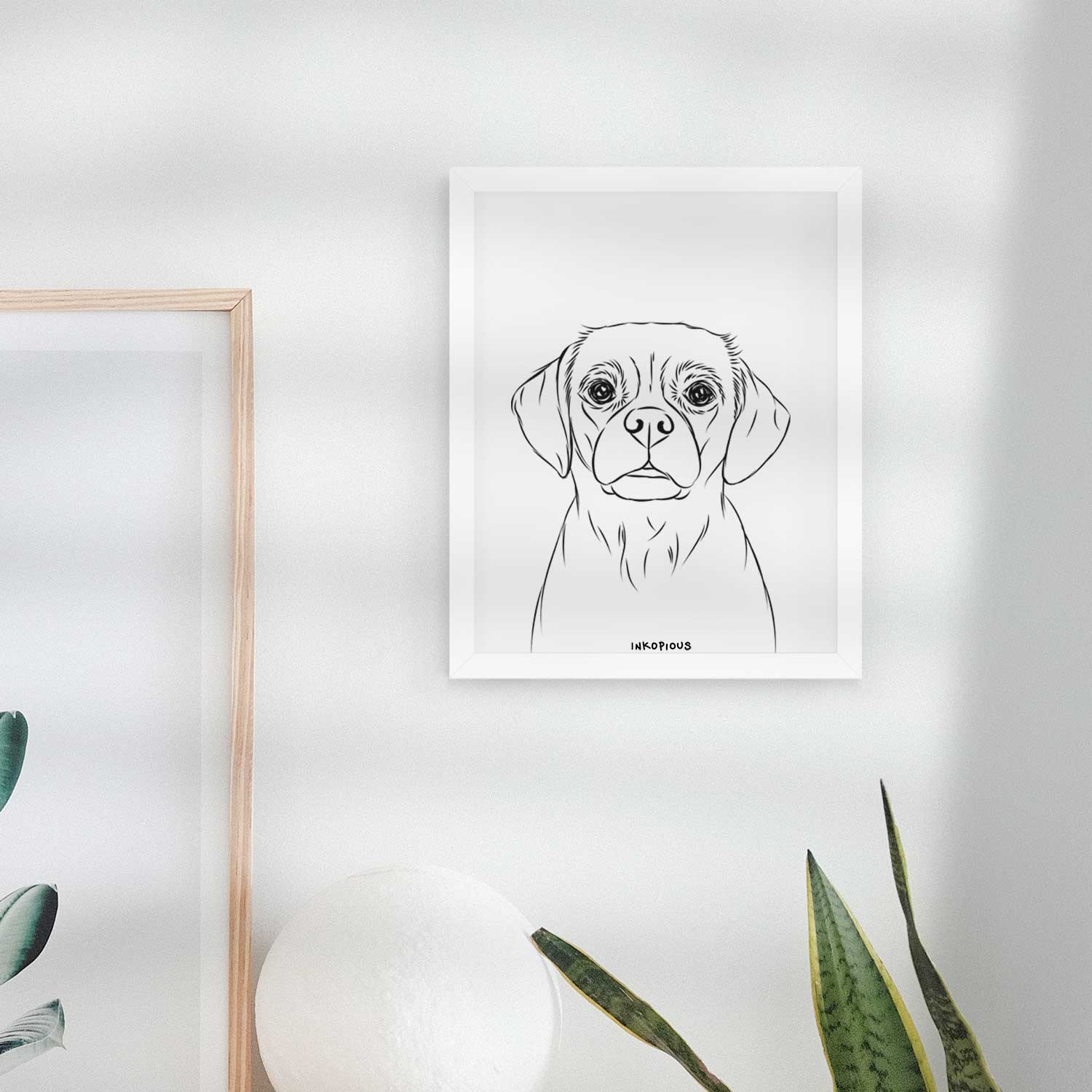 Popcorn the Puggle Art Print