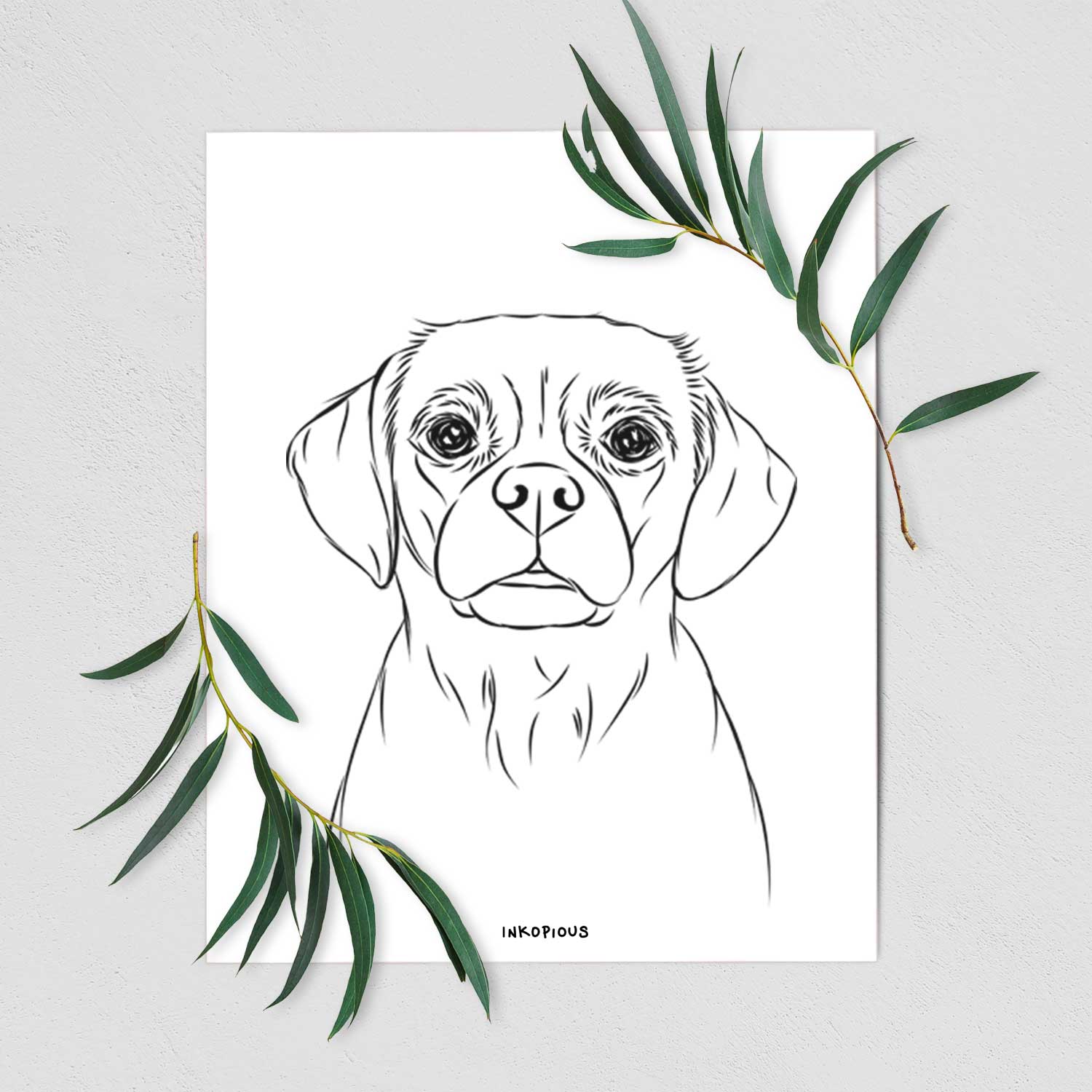 Popcorn the Puggle Art Print