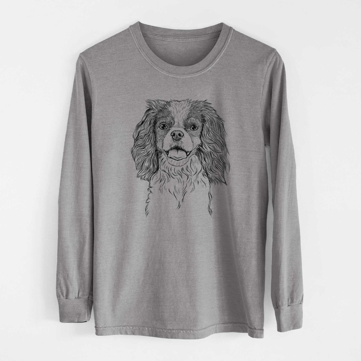 Bare Poppy the Cavalier King Charles Spaniel - Heavyweight 100% Cotton Long Sleeve